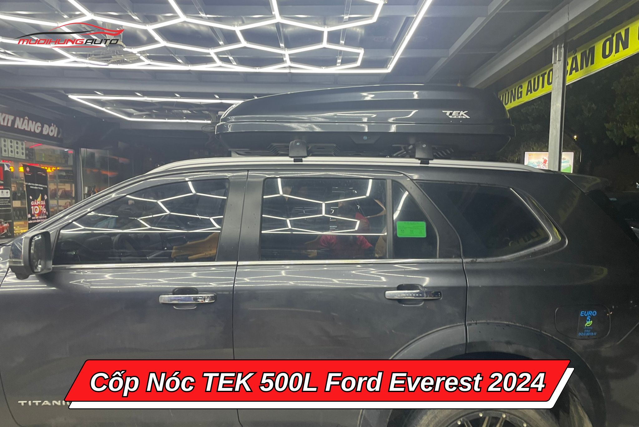 Cốp nóc TEK 500l xe Ford Everest 2024