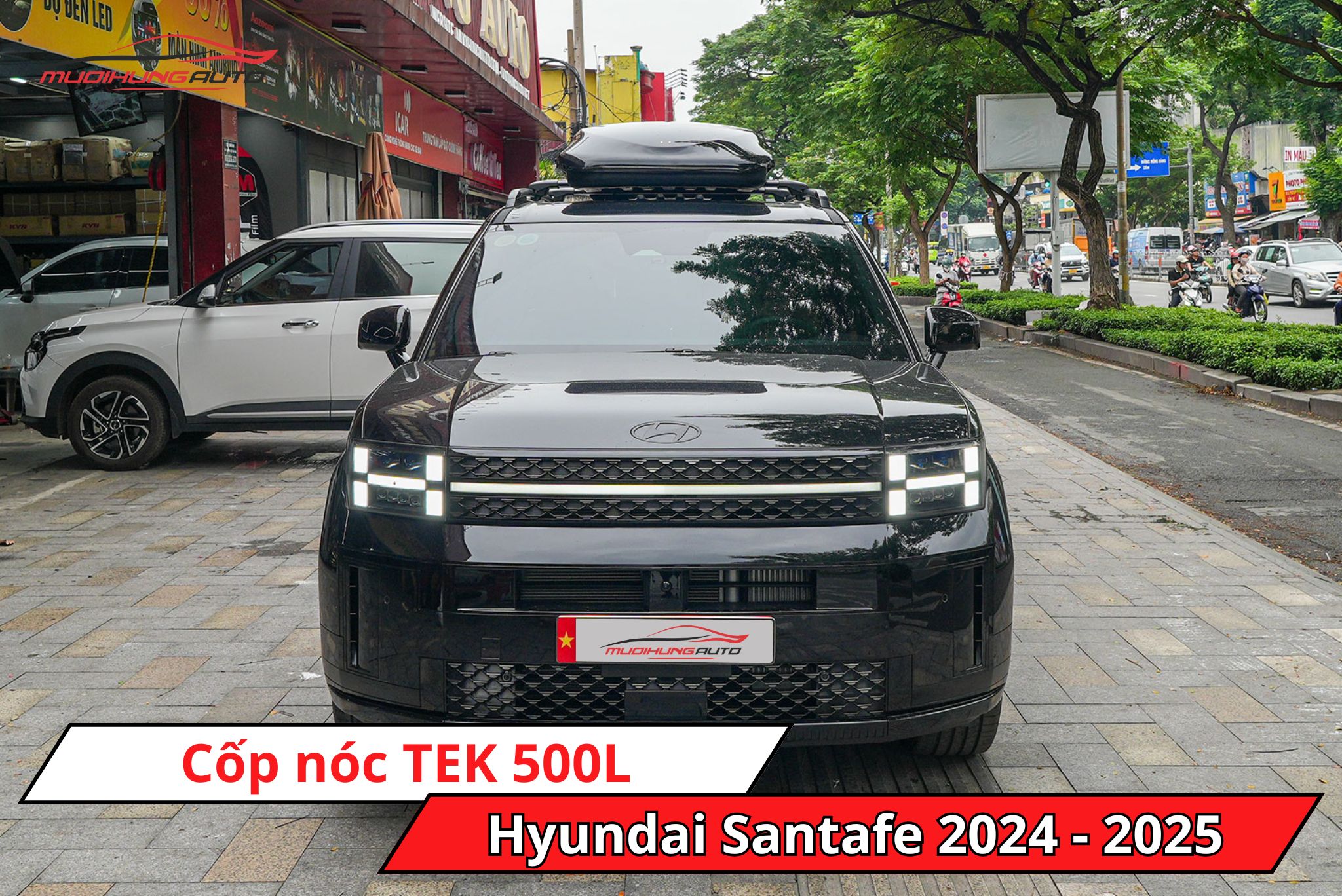 Cốp nóc TEK 500L xe Hyundai Santafe 2024 - 2025