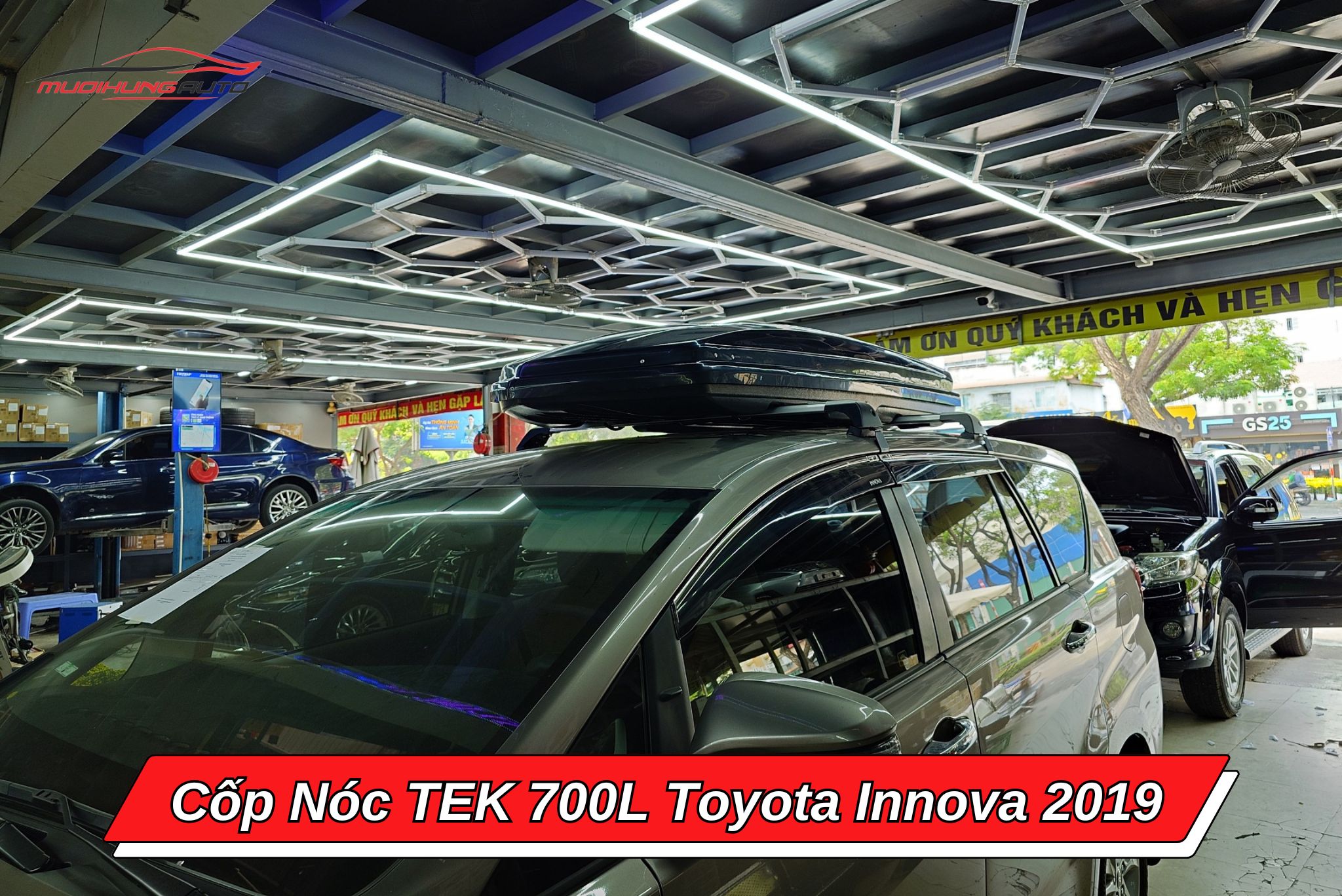 Cốp nóc TEK 700l cho ô tô Toyota Innova 2019