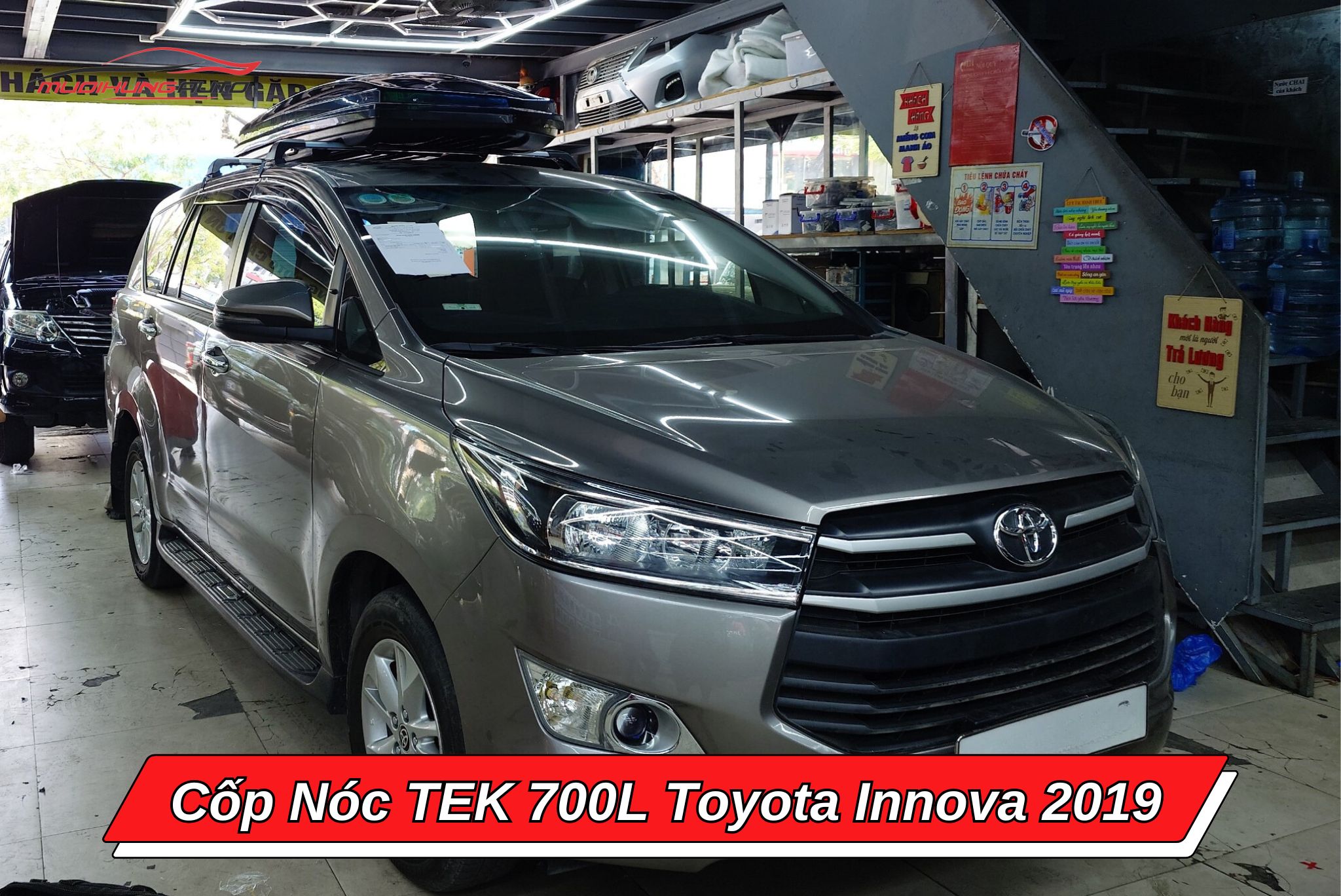 Cốp nóc TEK 700l cho xe Toyota Innova 2019