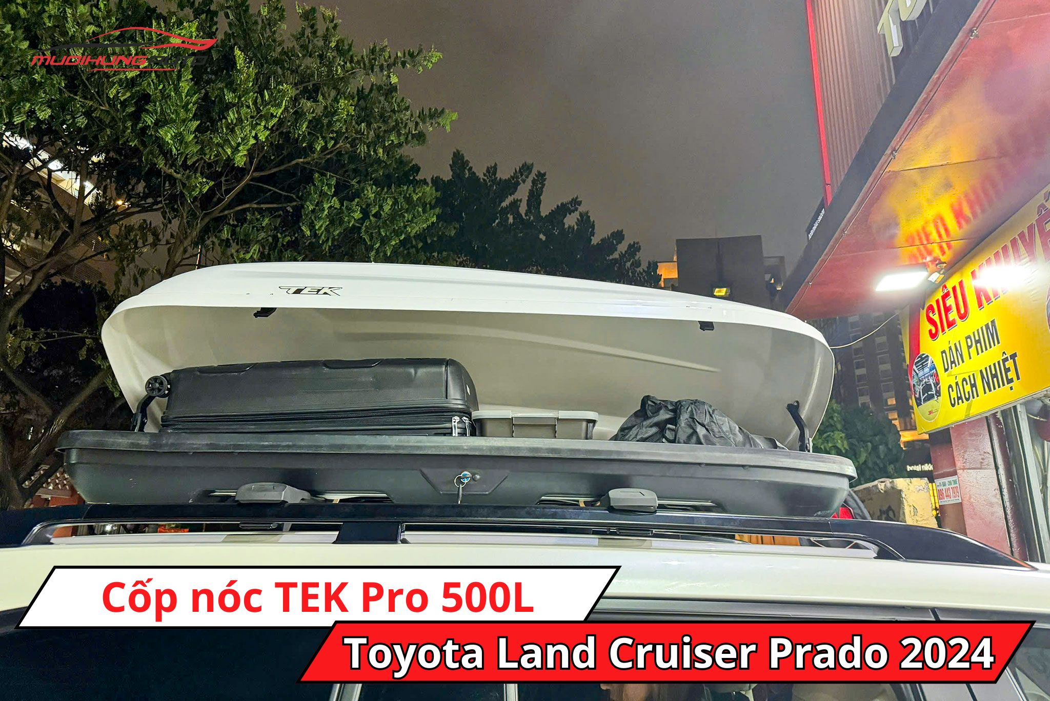 Cốp nóc TEK Pro 500L xe Toyota Land Cruiser Prado 2024