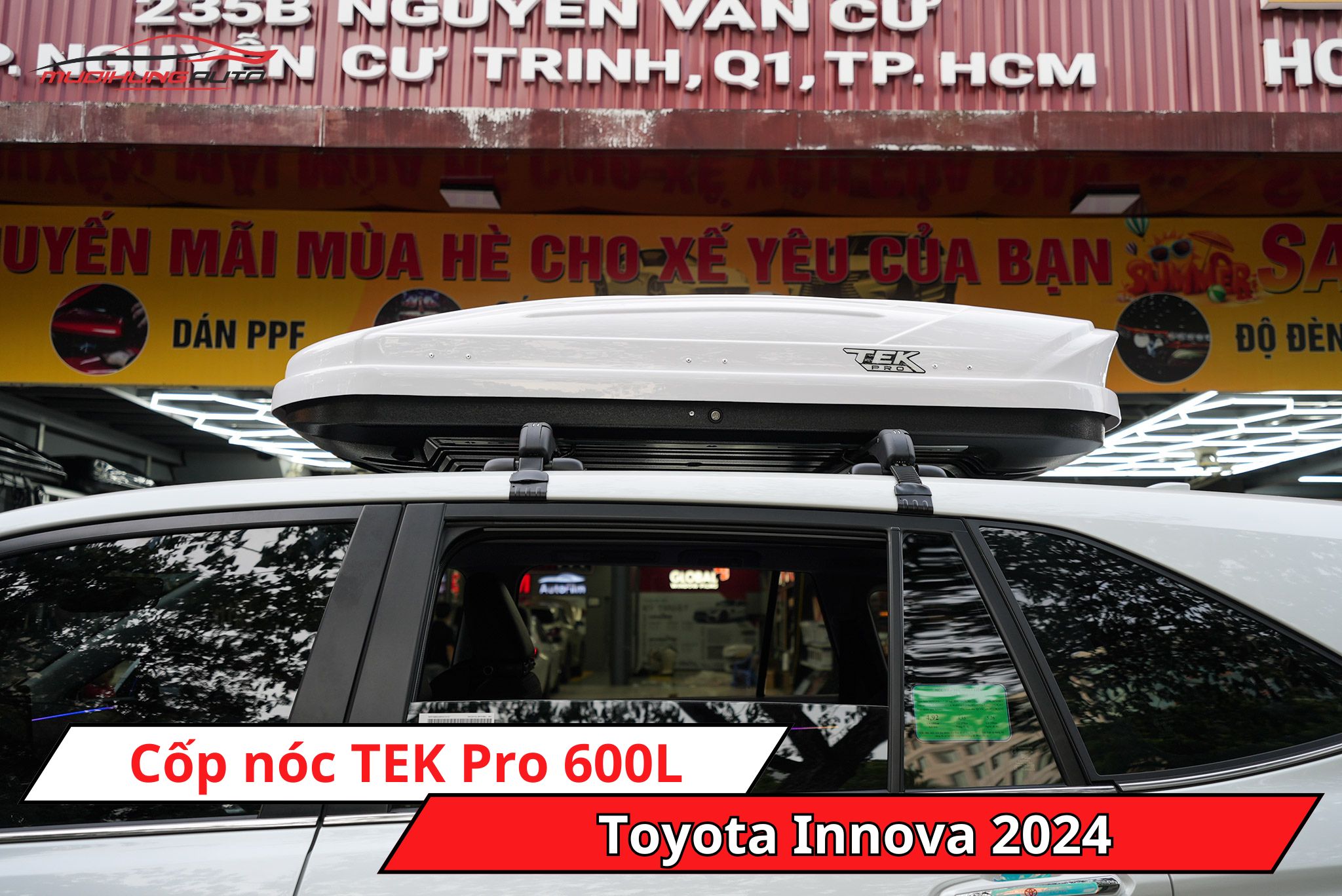 Cốp nóc TEK Pro 600L xe Toyota Innova 2024