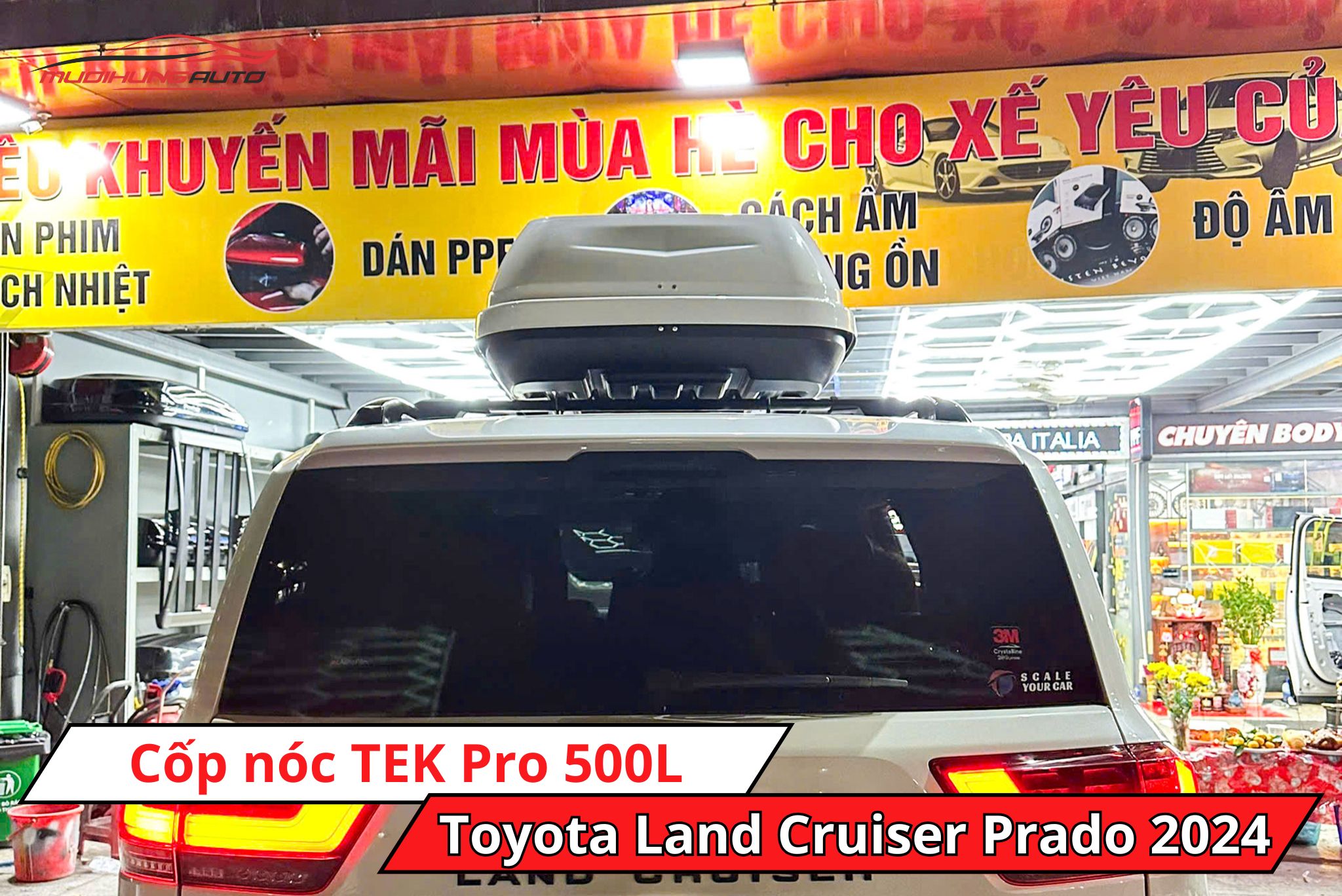 Cốp phi thuyền TEK Pro 500L cho xe Toyota Land Cruiser Prado 2024