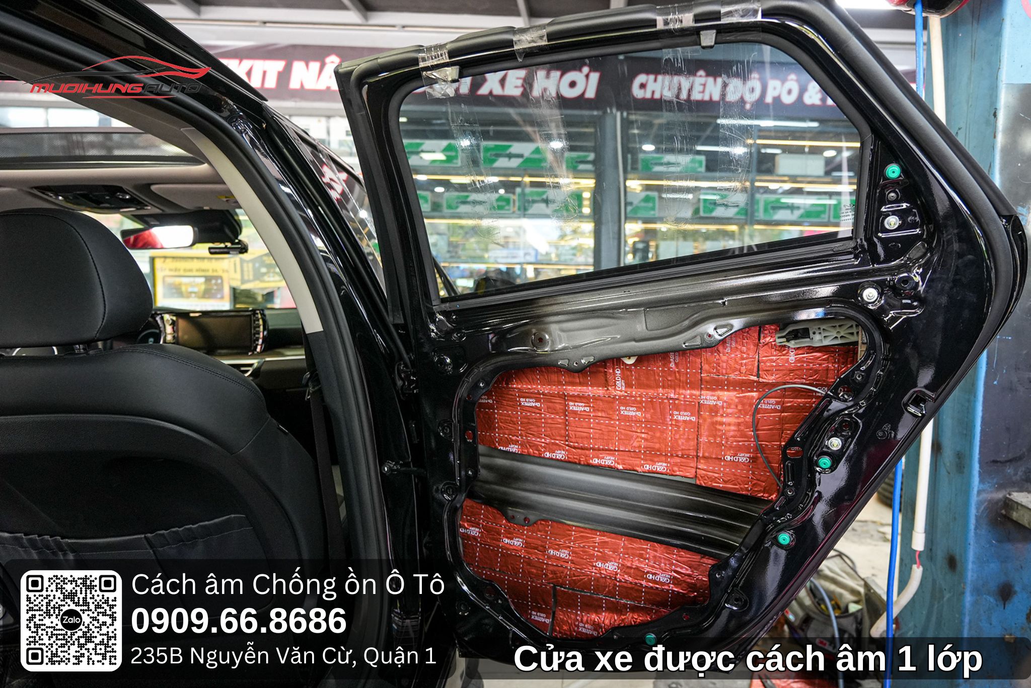 Cửa xe được cách âm 1 lớp