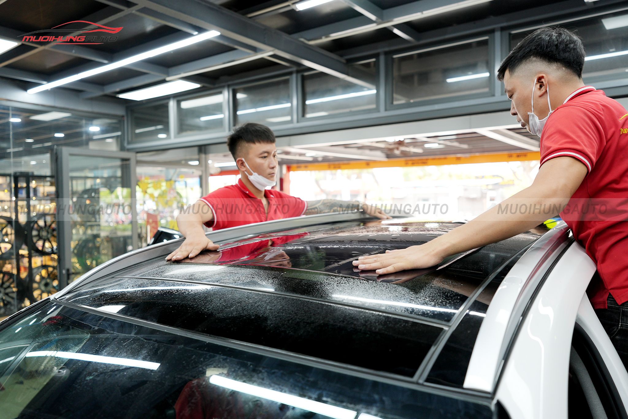 Dán phim cách nhiệt 3M cho Hyundai Santafe