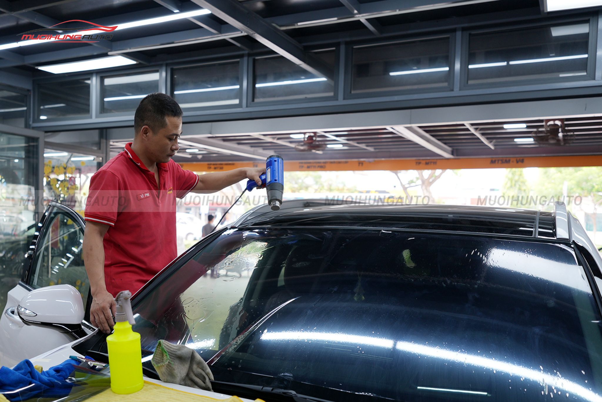 Dán phim cách nhiệt 3M ô tô Hyundai Santafe