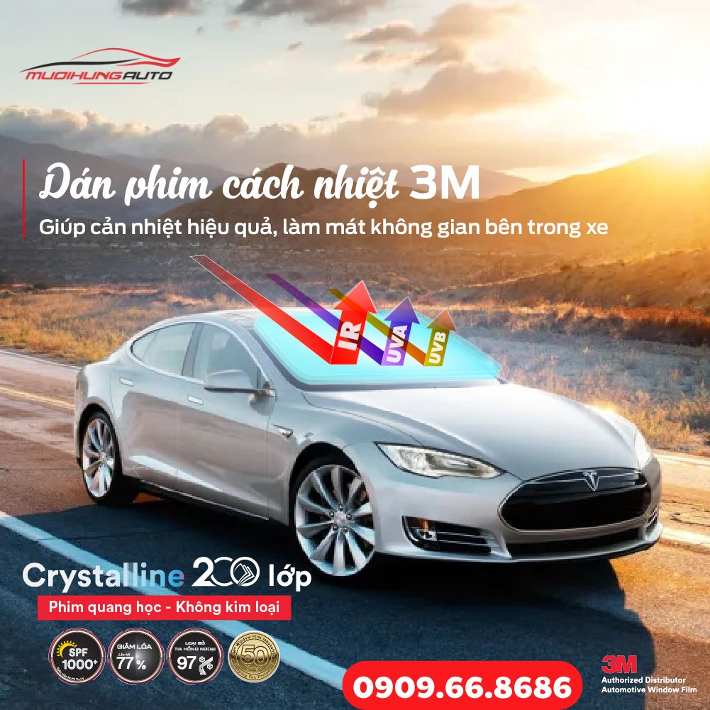 Dán phim cách nhiệt 3M xe 4 chỗ