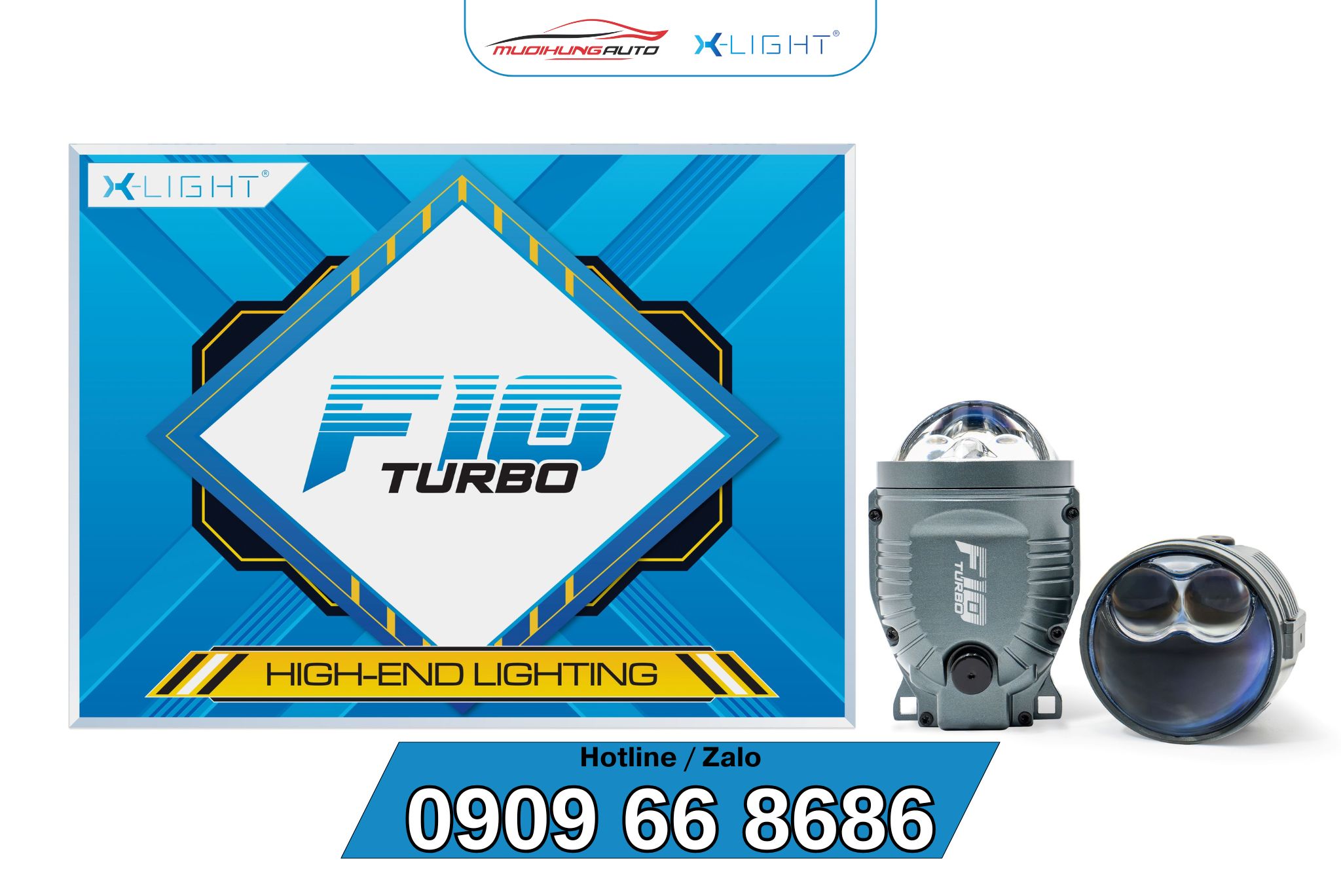 Đèn bi gầm GTR X-Light F10 Turbo