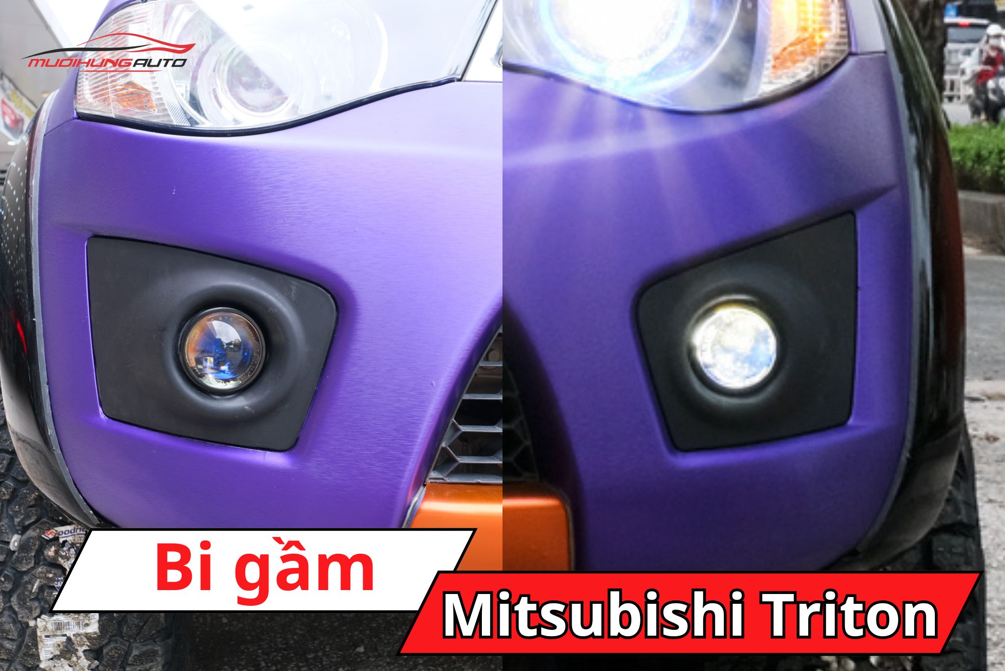 Đèn bi gầm ô tô Mitsubishi Triton