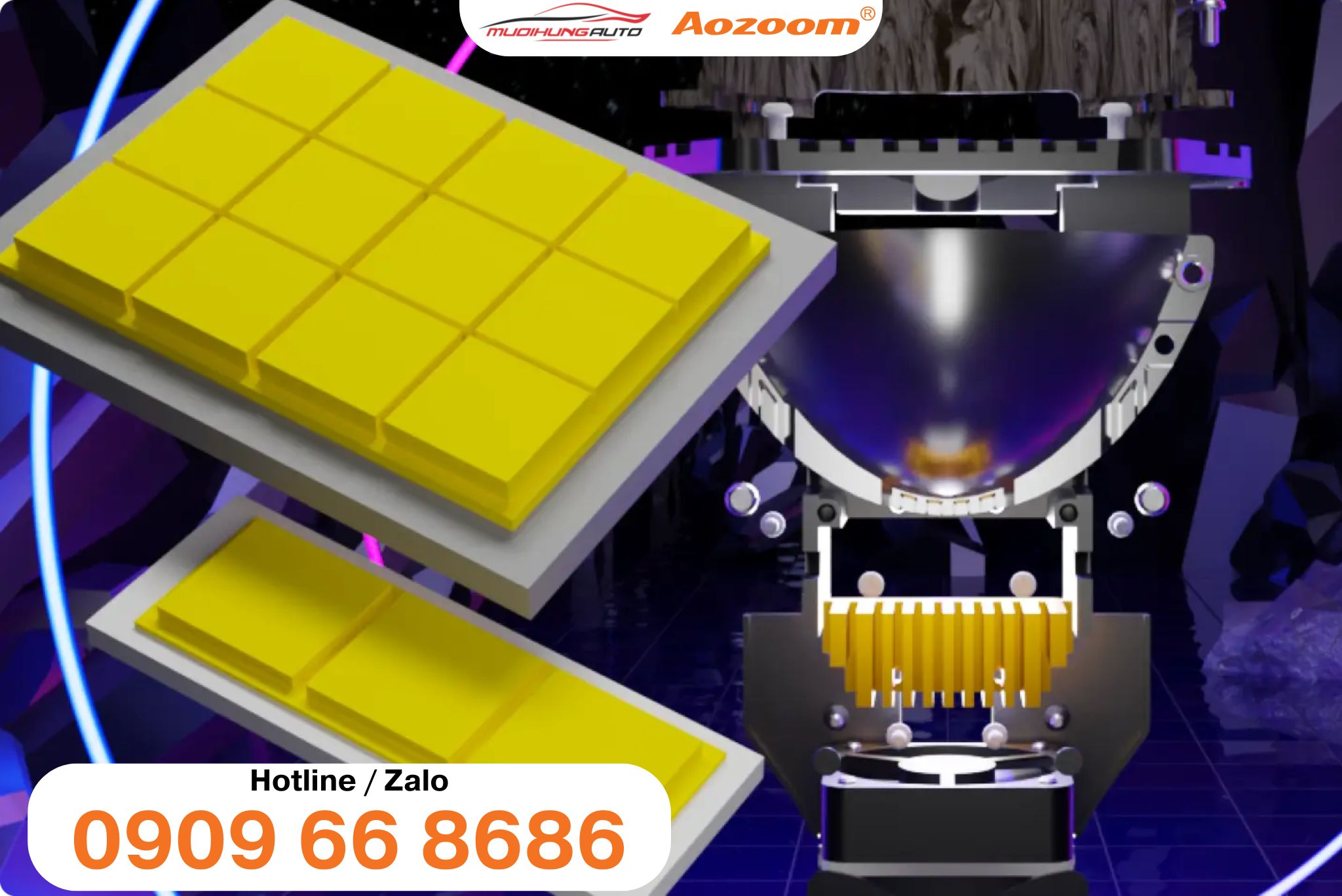 Đèn bi Laser Aozoom DOMAX Omega New Arrival