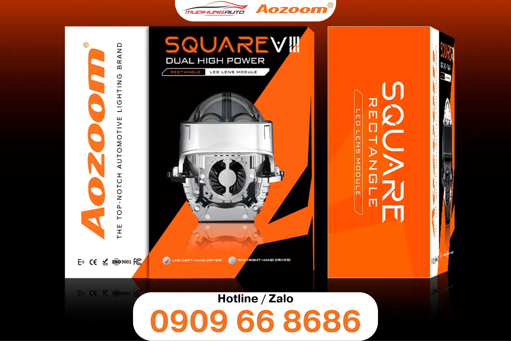 Đèn bi LED Aozoom SQUARE V3