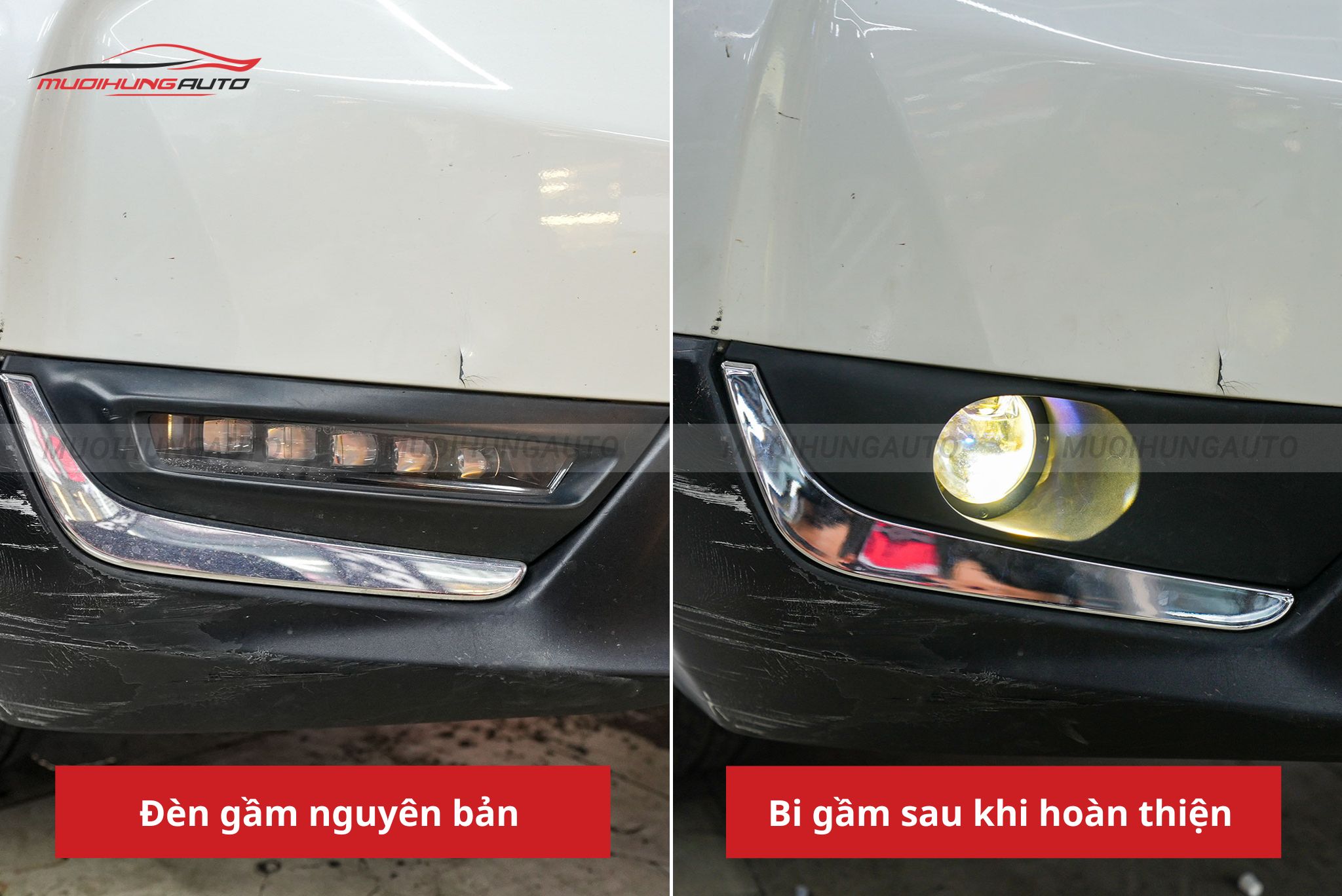 Độ đèn bi gầm Honda CRV 2019
