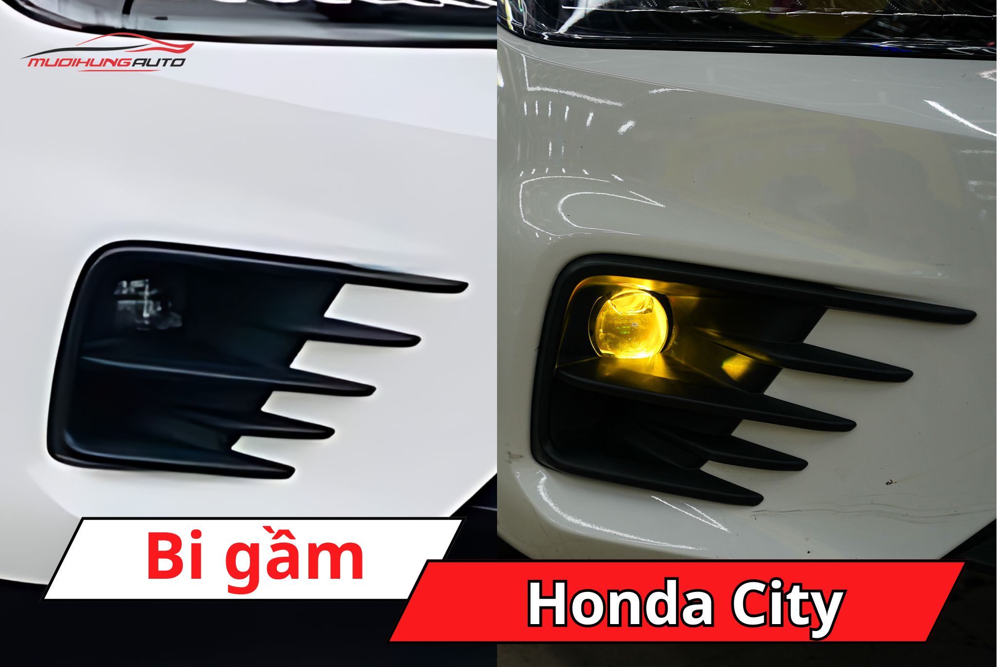 Độ đèn bi gầm ô tô Honda City