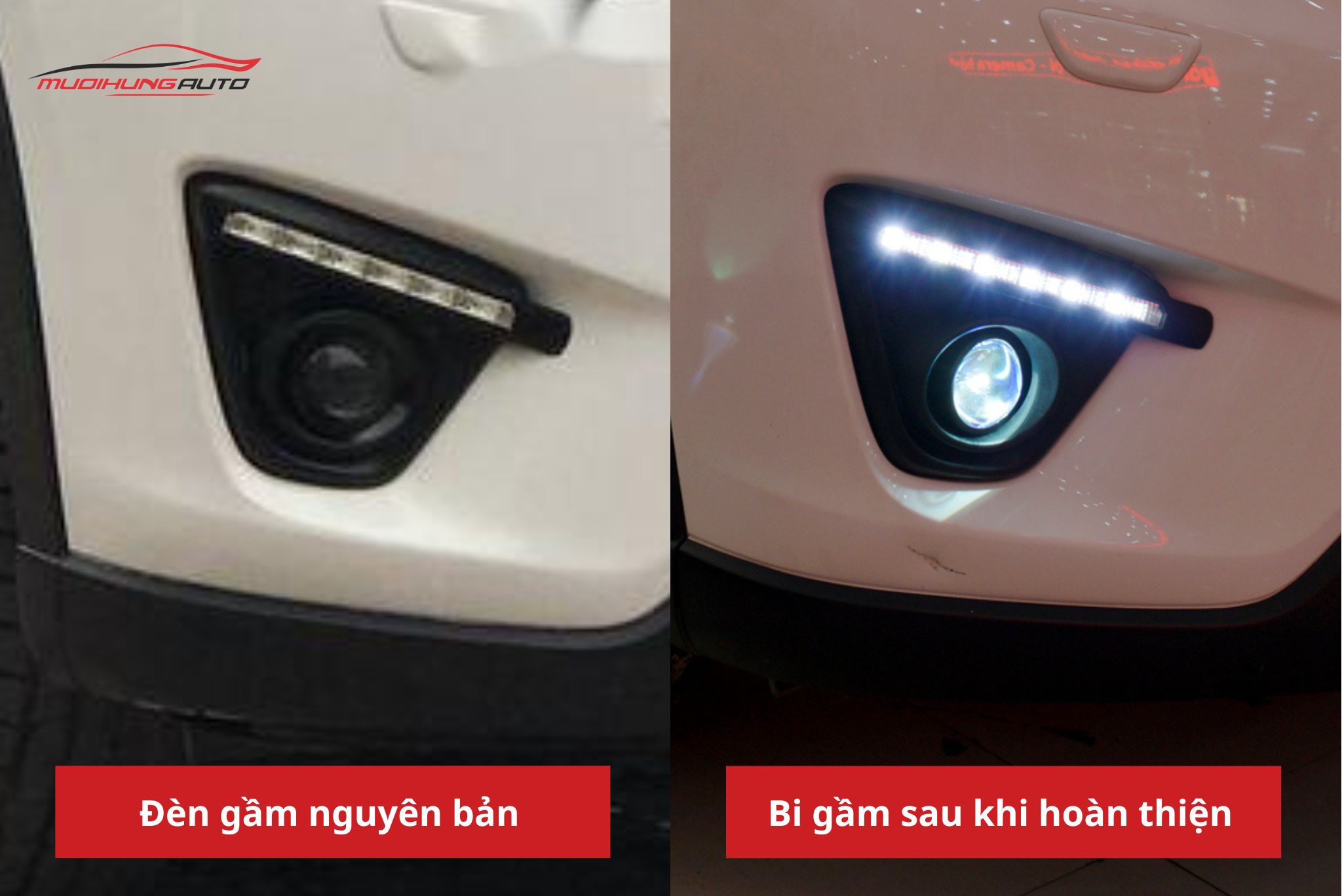 Độ đèn bi gầm ô tô Mazda CX5