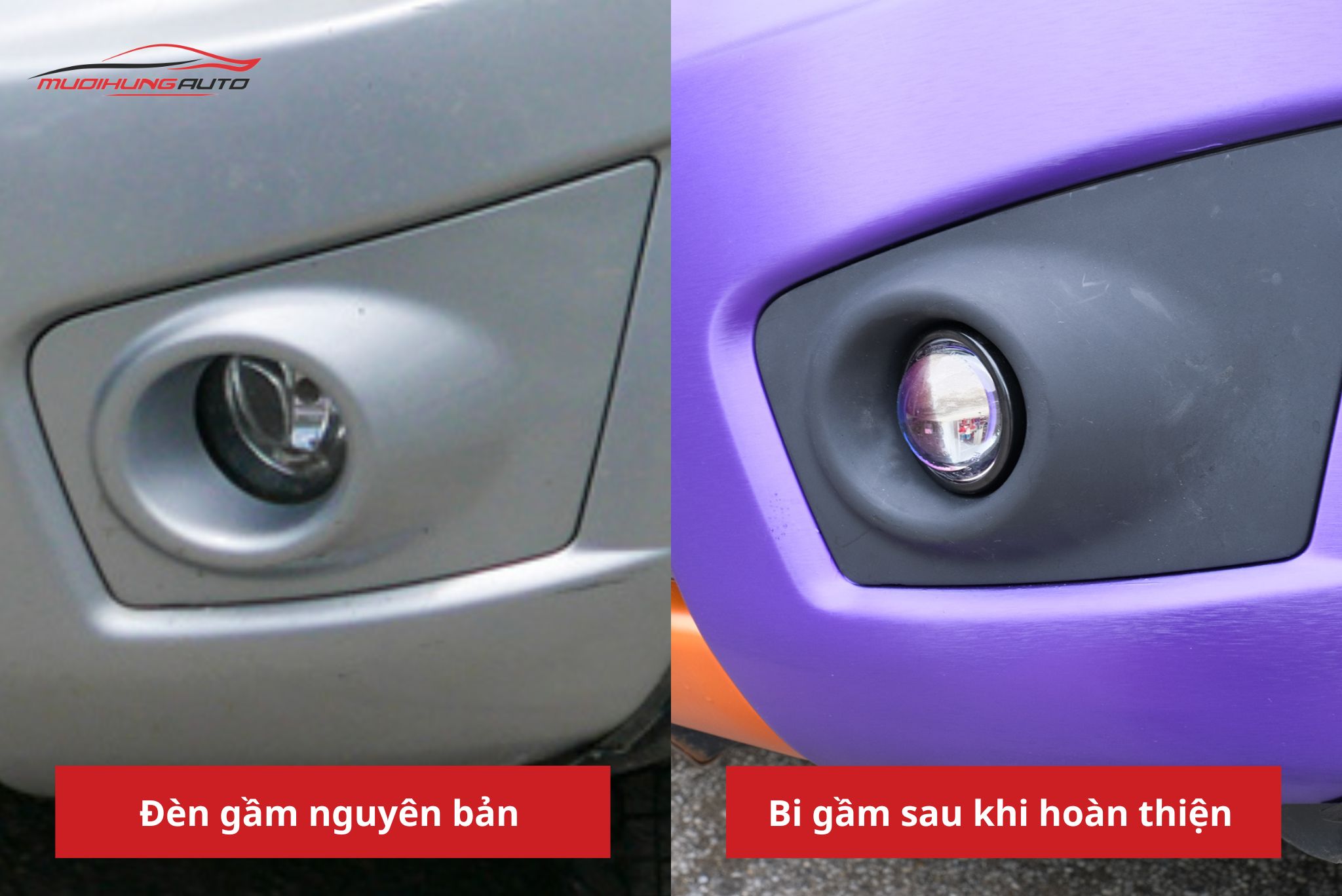 Độ đèn bi gầm ô tô Mitsubishi Triton