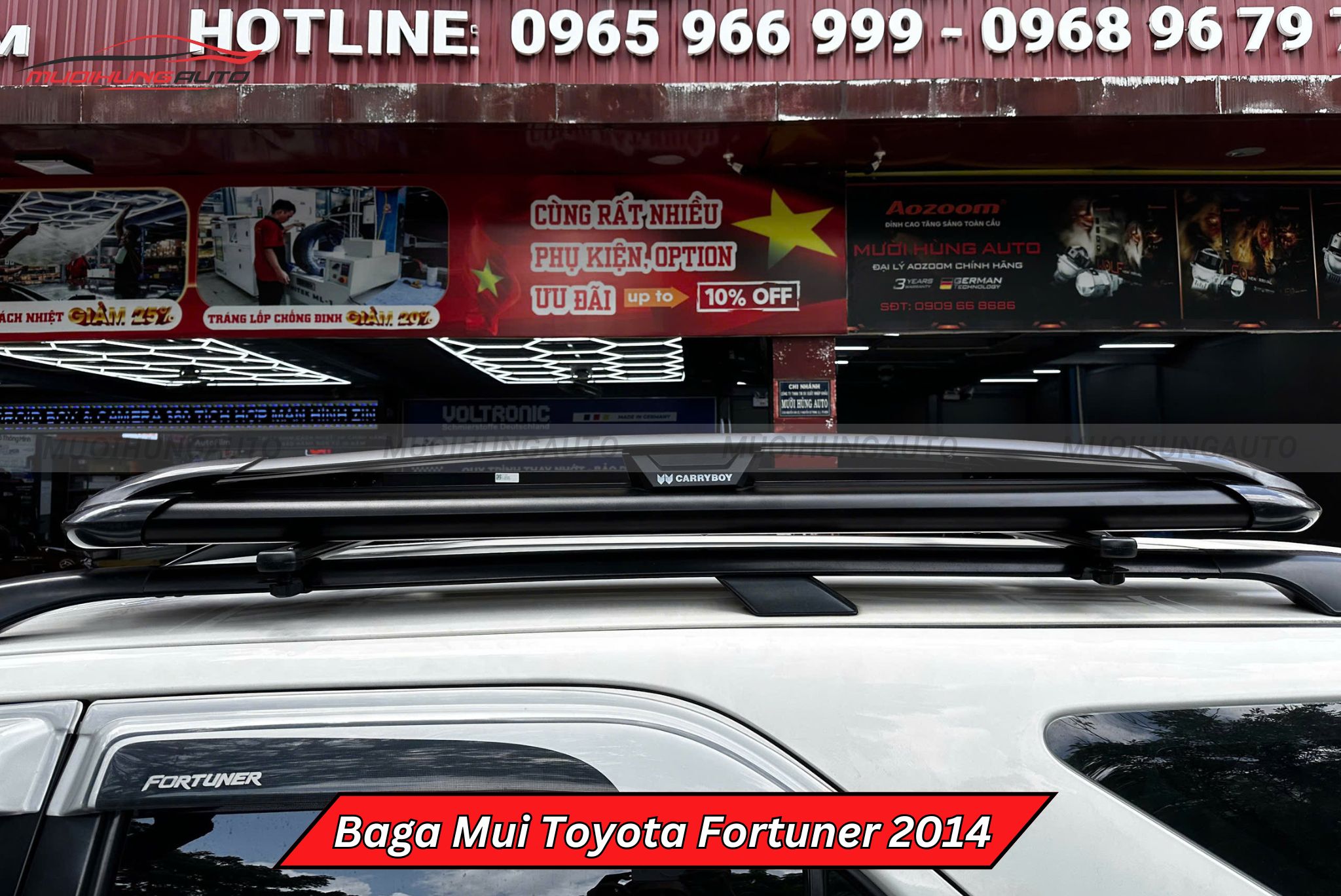 Giá để đồ nóc xe Toyota Fortuner 2014