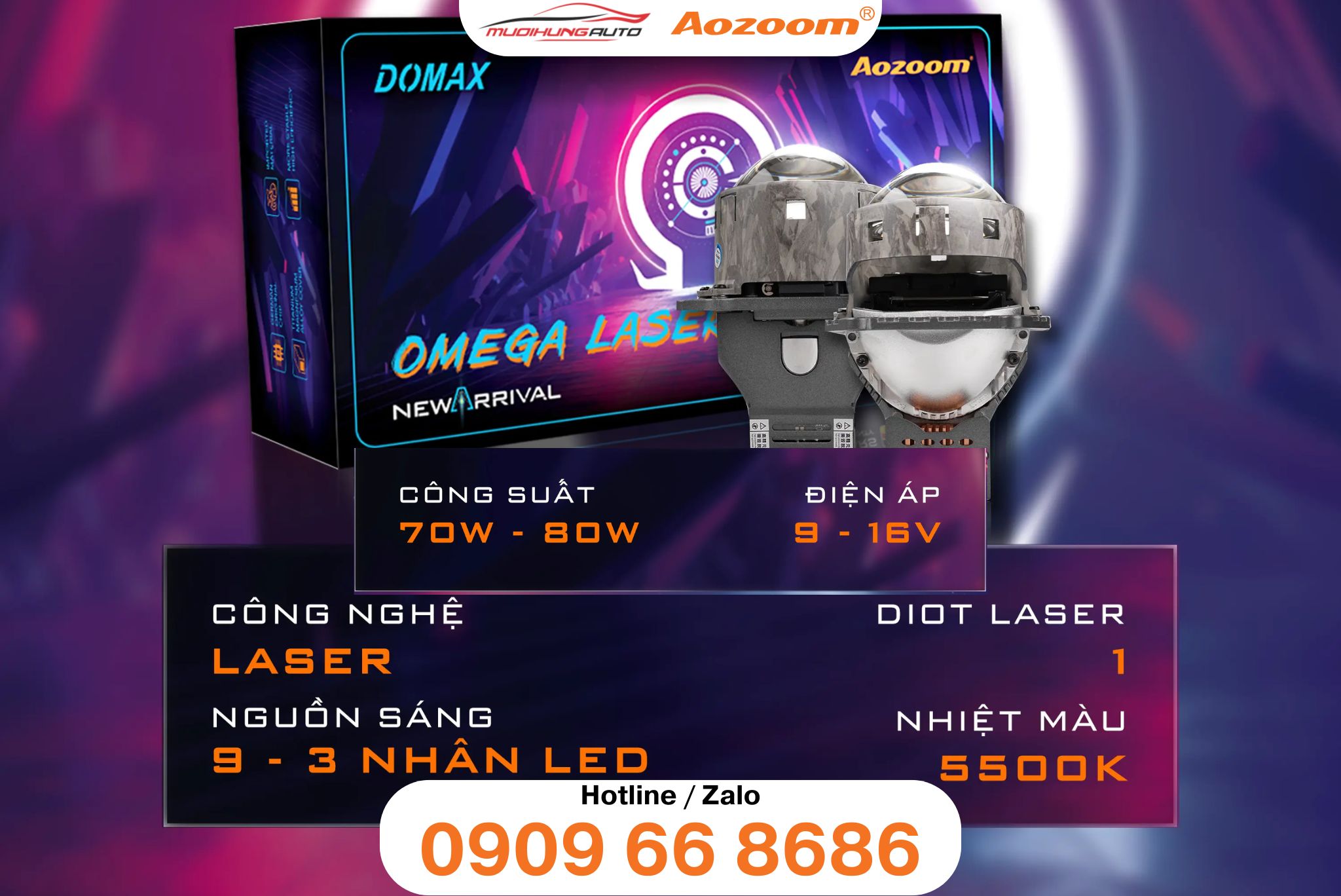 Giá đèn bi Laser Aozoom DOMAX Omega New Arrival