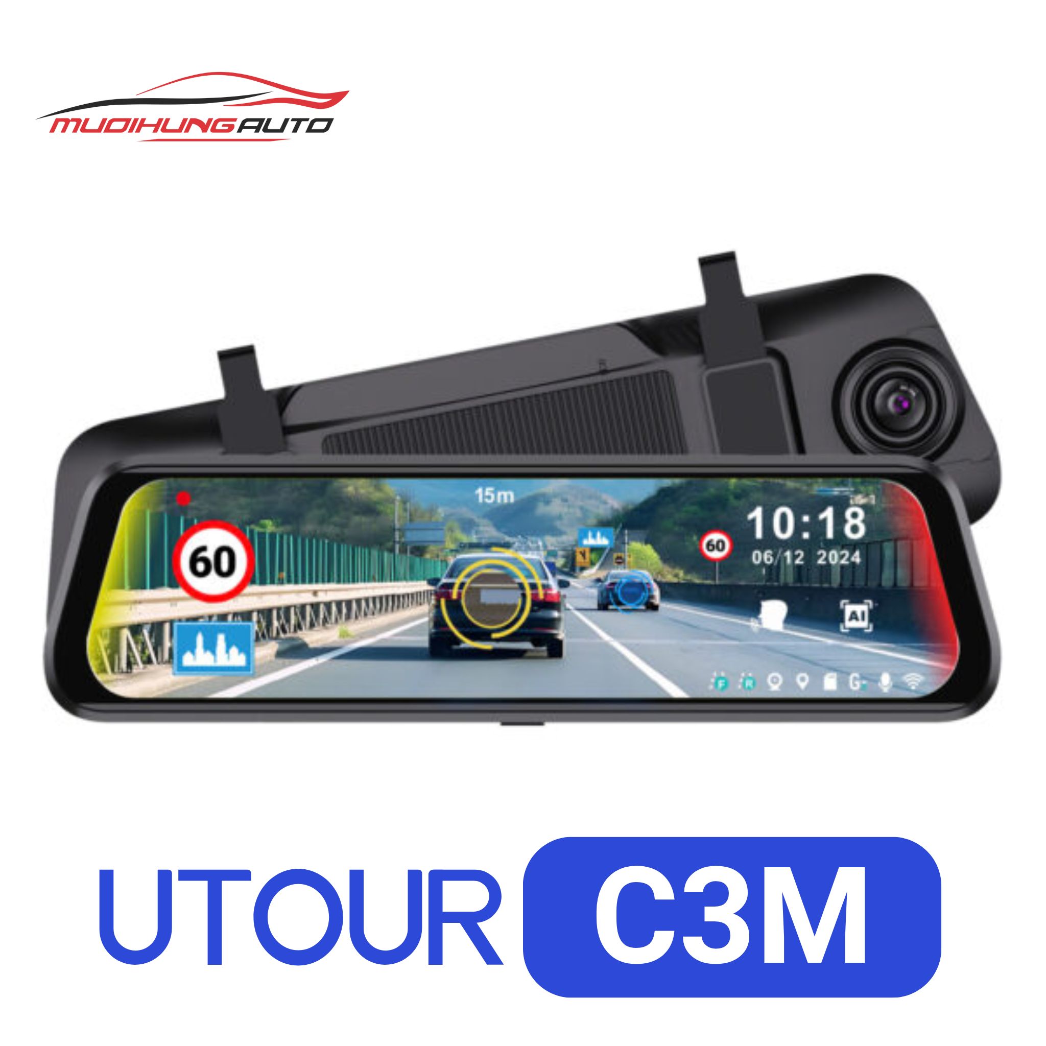 gương điện tử AI ADAS UTOUR C3M