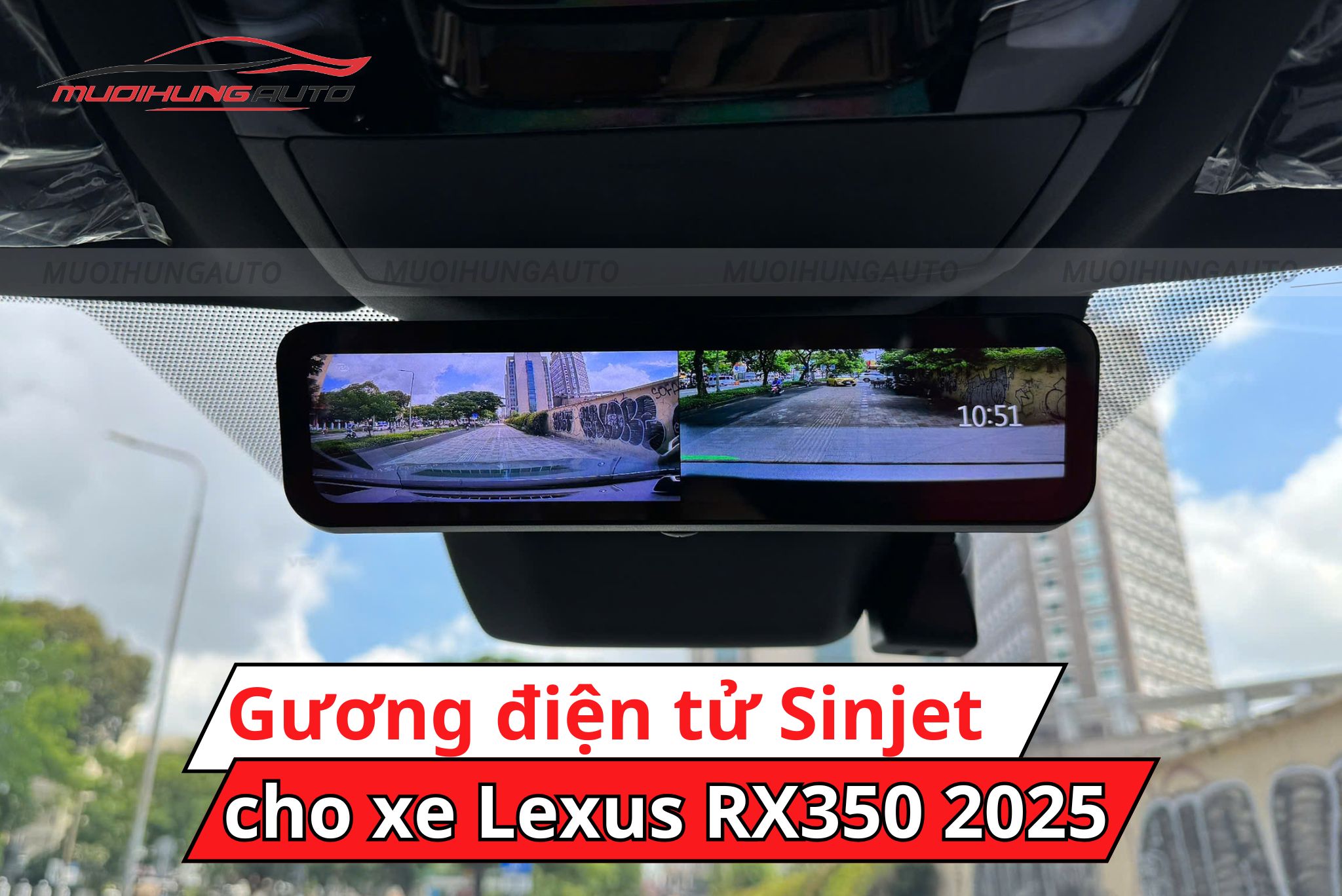 Gương điện tử Sinjet H10 cho Lexus RX350 2025