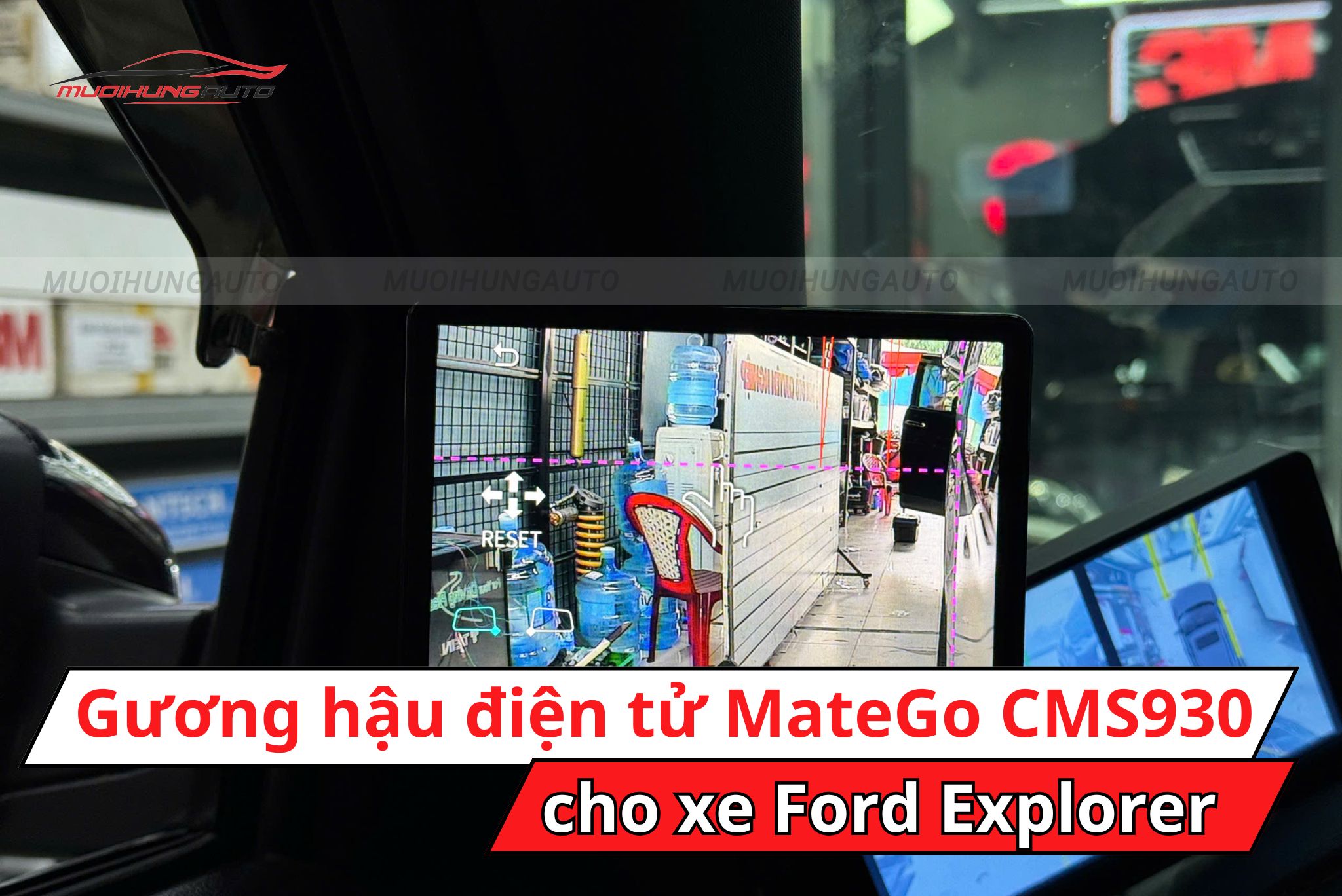 Gương hậu điện tử MateGo CMS930 xe Ford Explorer