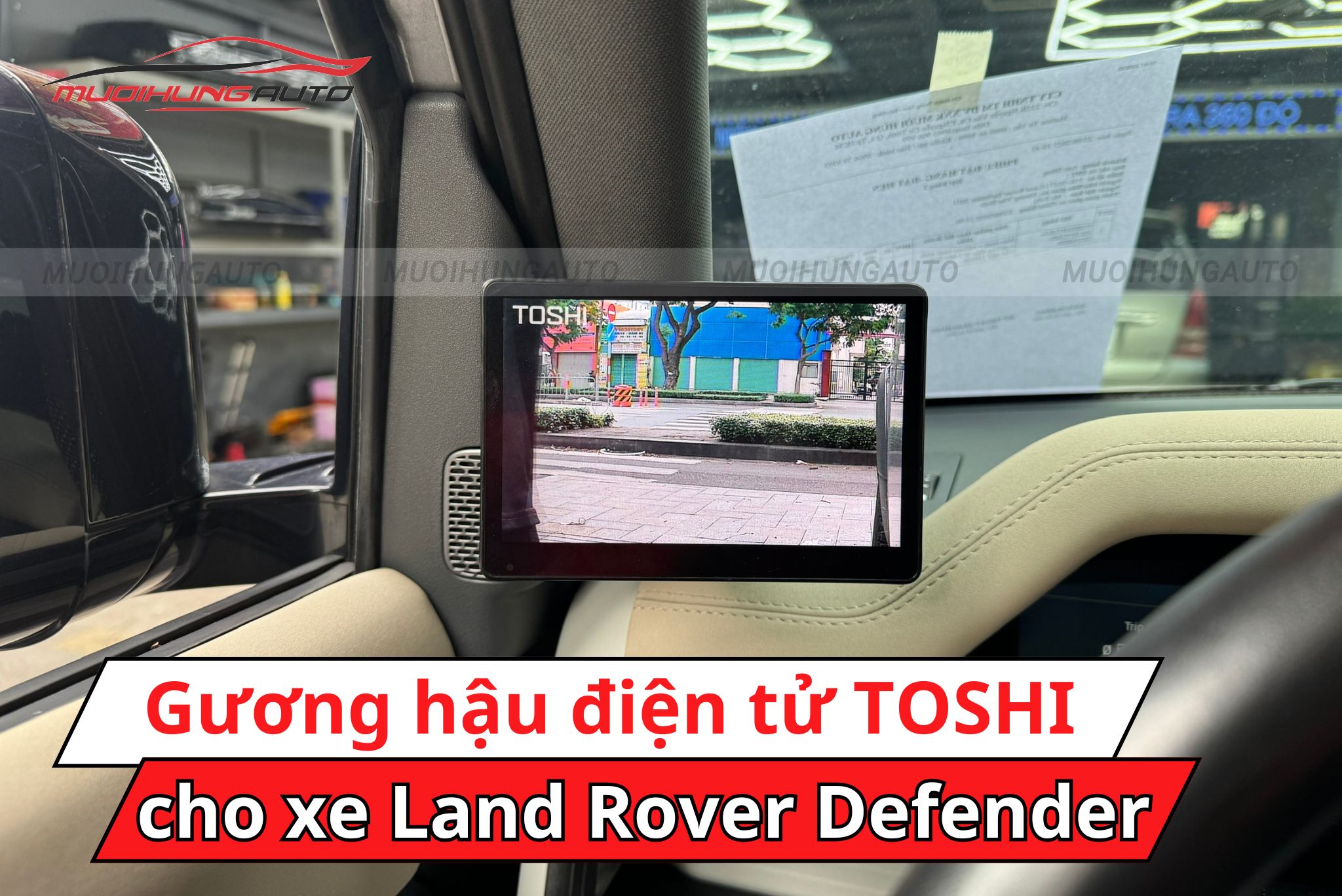 Gương hậu điện tử TOSHI cho xe Land Rover Defender