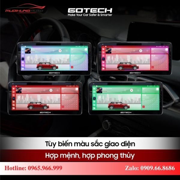 Màn hình Gotech GT Mazda Limited cho phép tùy biến giao diện theo sở thích