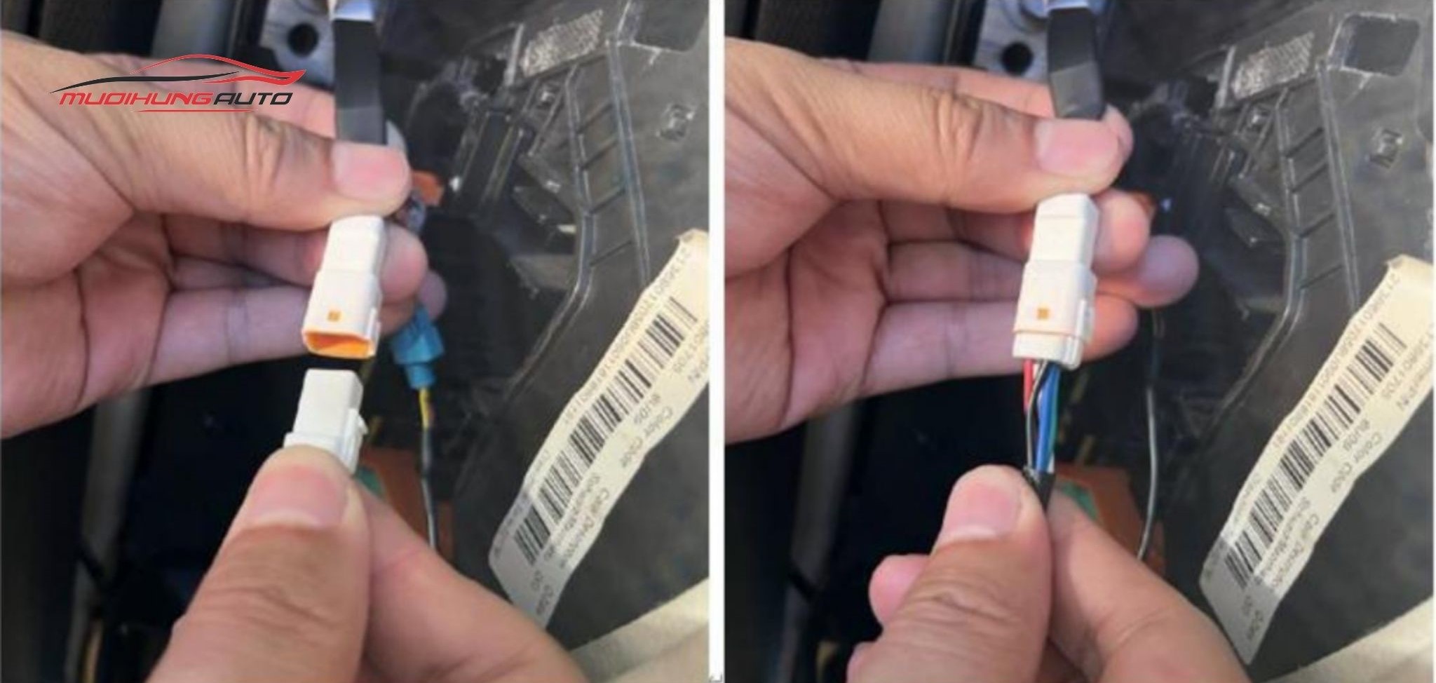 Kết nối dây với dây nguồn màn hình