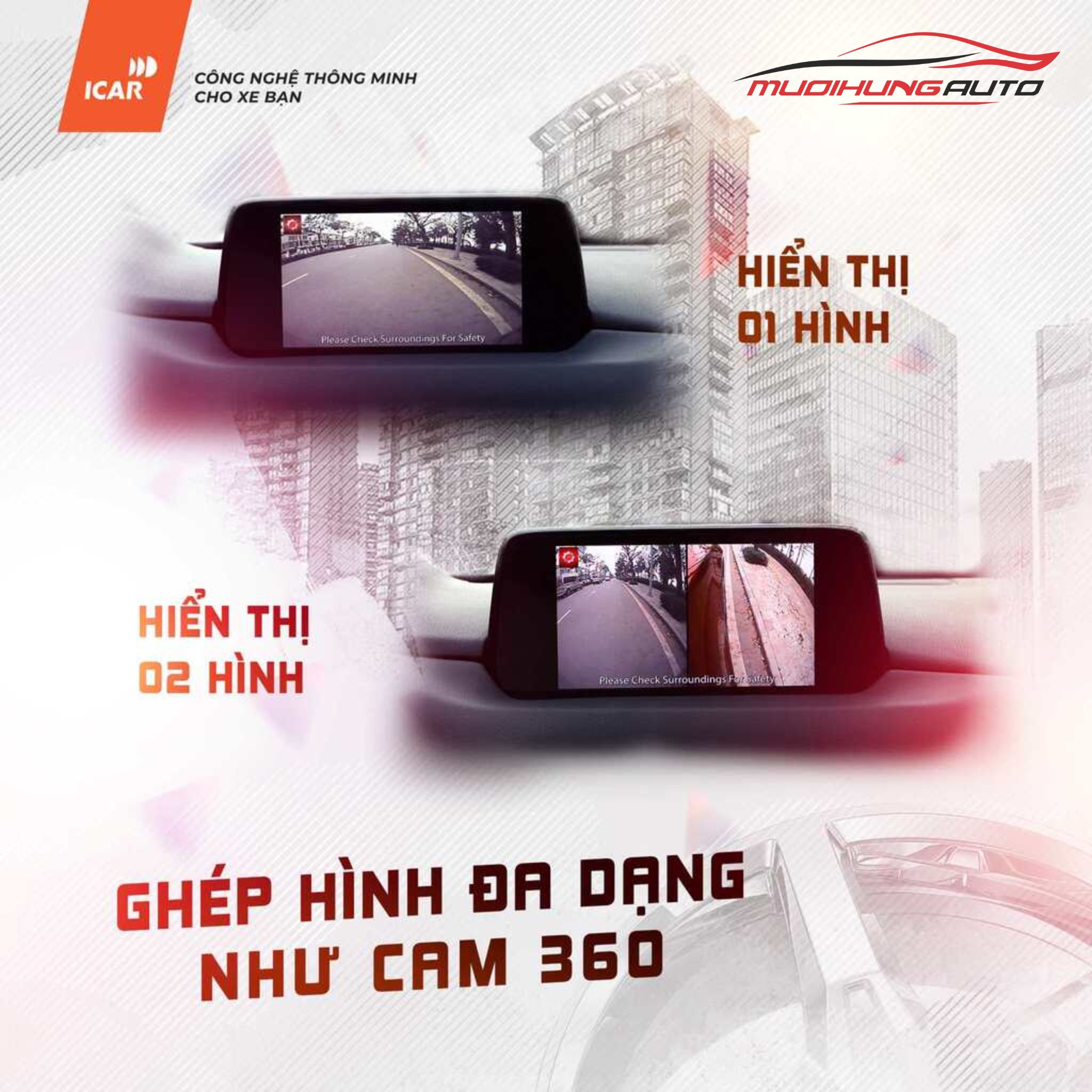 Lắp camera 3 mắt ô tô ICAR Elliview Y5 Premium