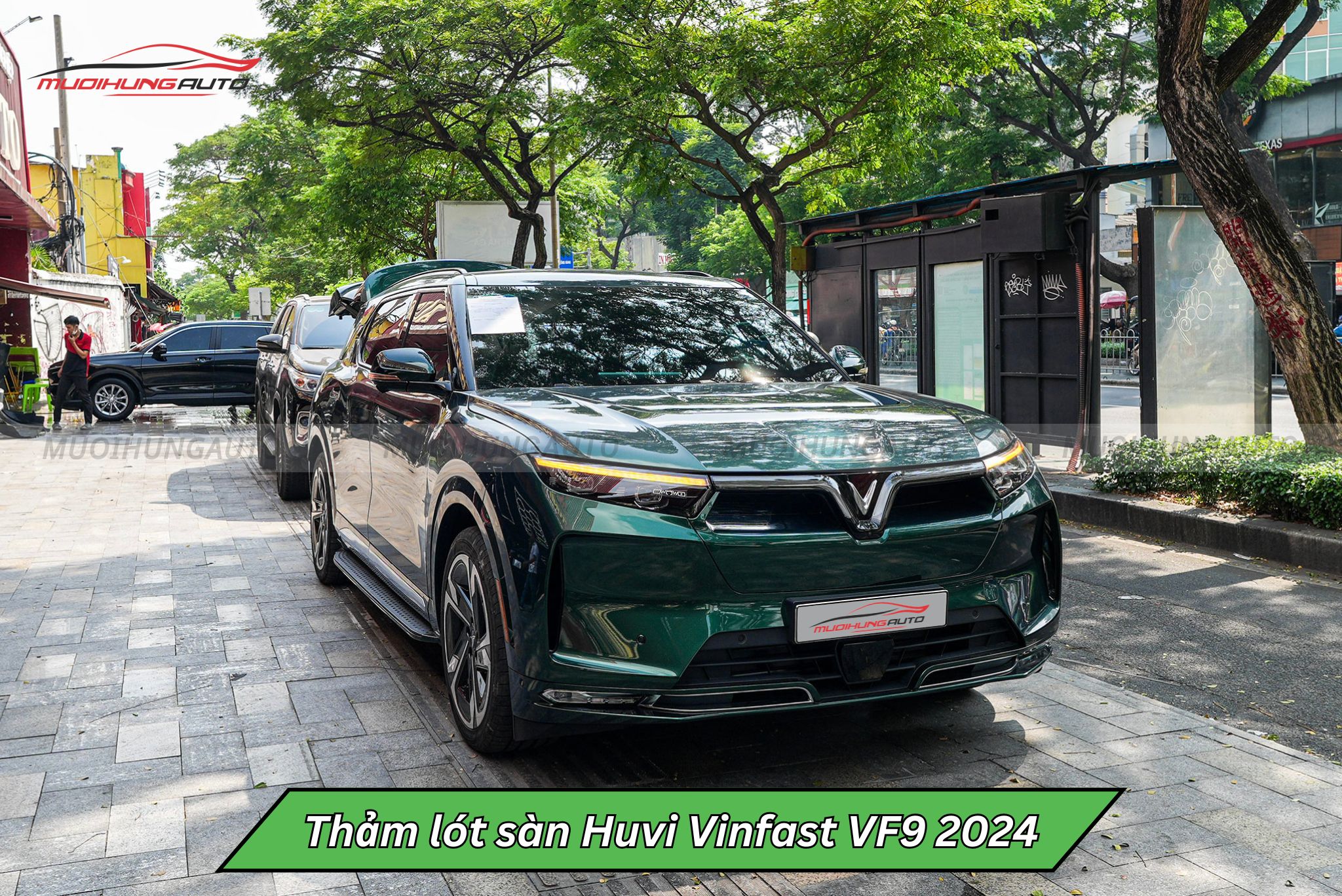 Lắp thảm lót sàn Huvi ô tô Vinfast VF9 2024