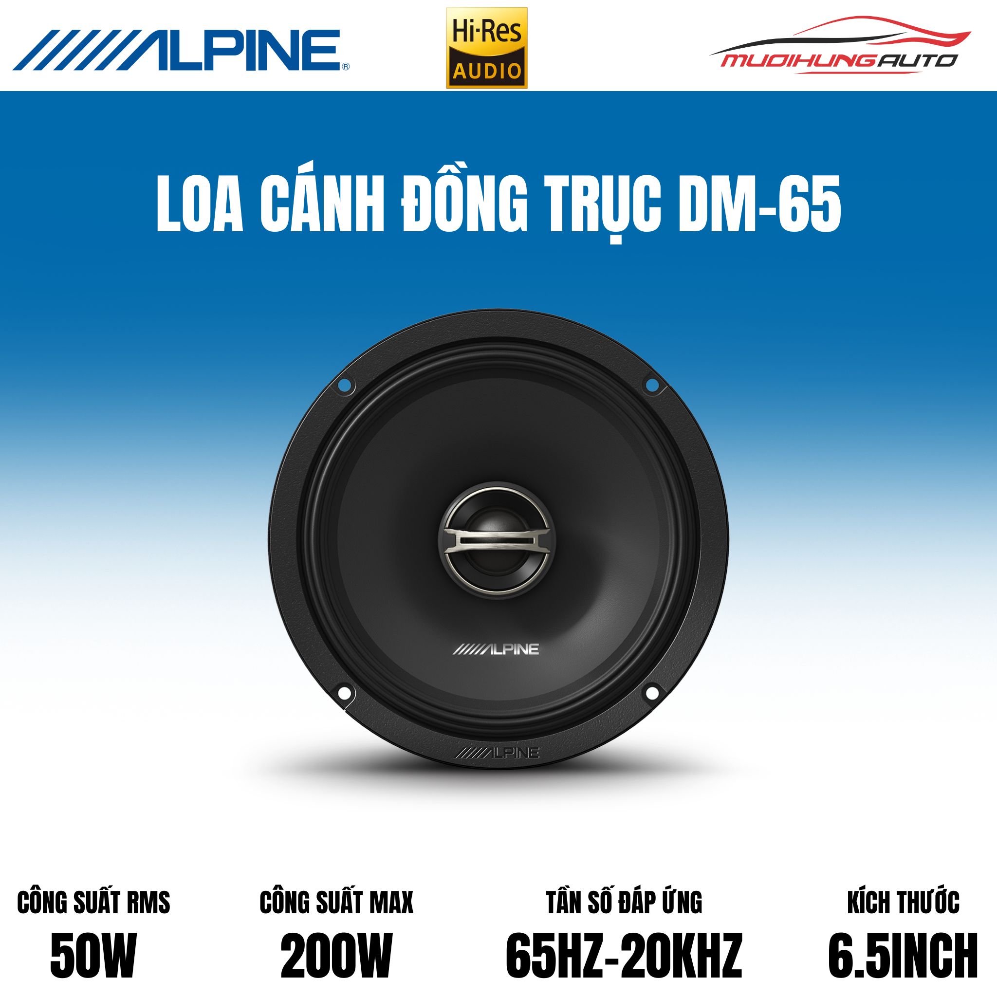 Loa cánh cửa ô tô Alpine DM-65