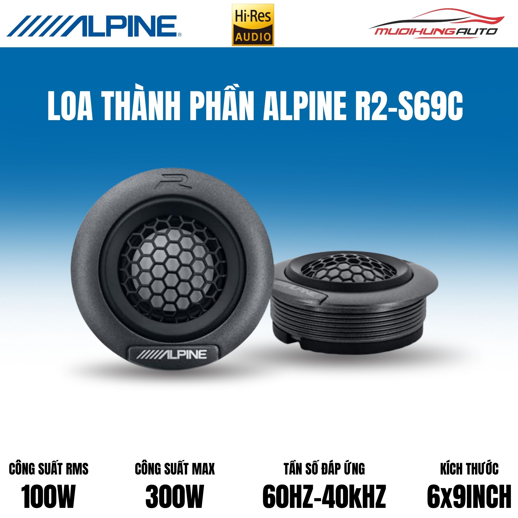 Loa cánh ô tô Alpine R2-S69C