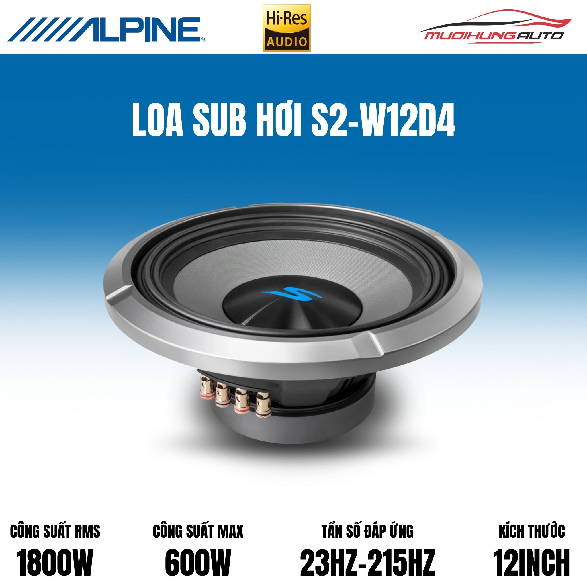 Loa sub hơi xe hơi Alpine S2-W12D4
