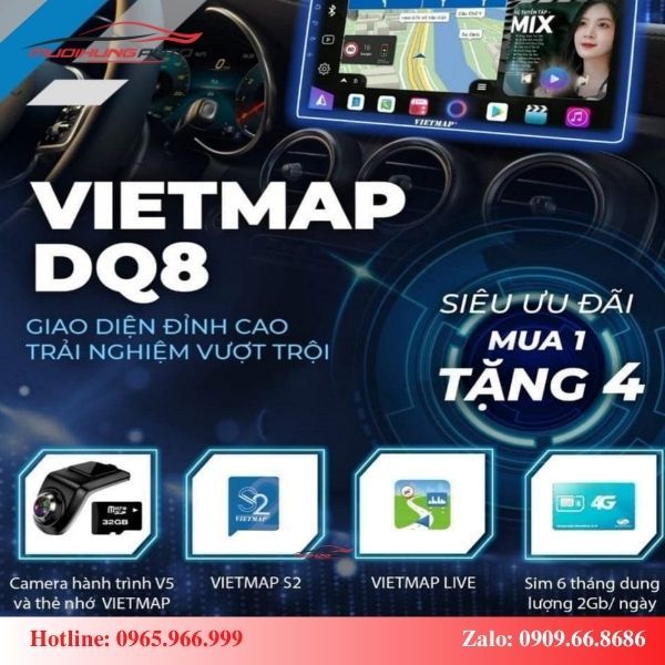 Màn hình android Vietmap cho ô tô Ford Fiesta