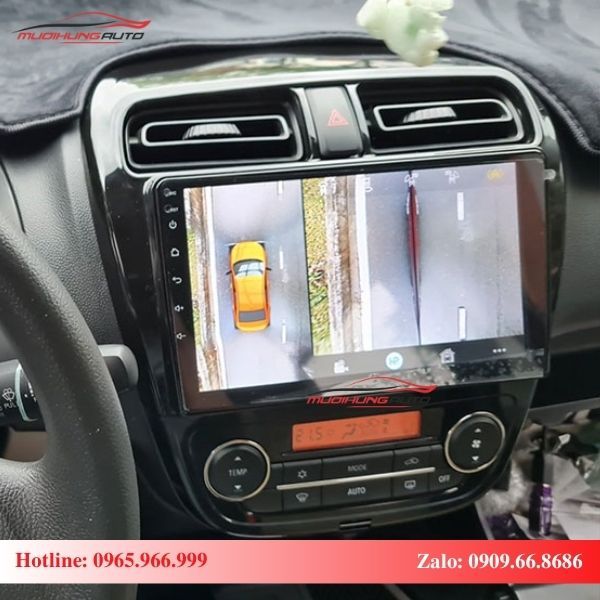 Màn hình Android xe Mitsubishi Mirage kết nối với thiết bị ngoại vi