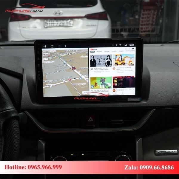 Màn hình Android xe Toyota Veloz Cross chia đôi màn hình