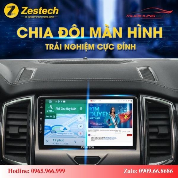 Màn hình android Zestech cho ô tô Ford Fiesta