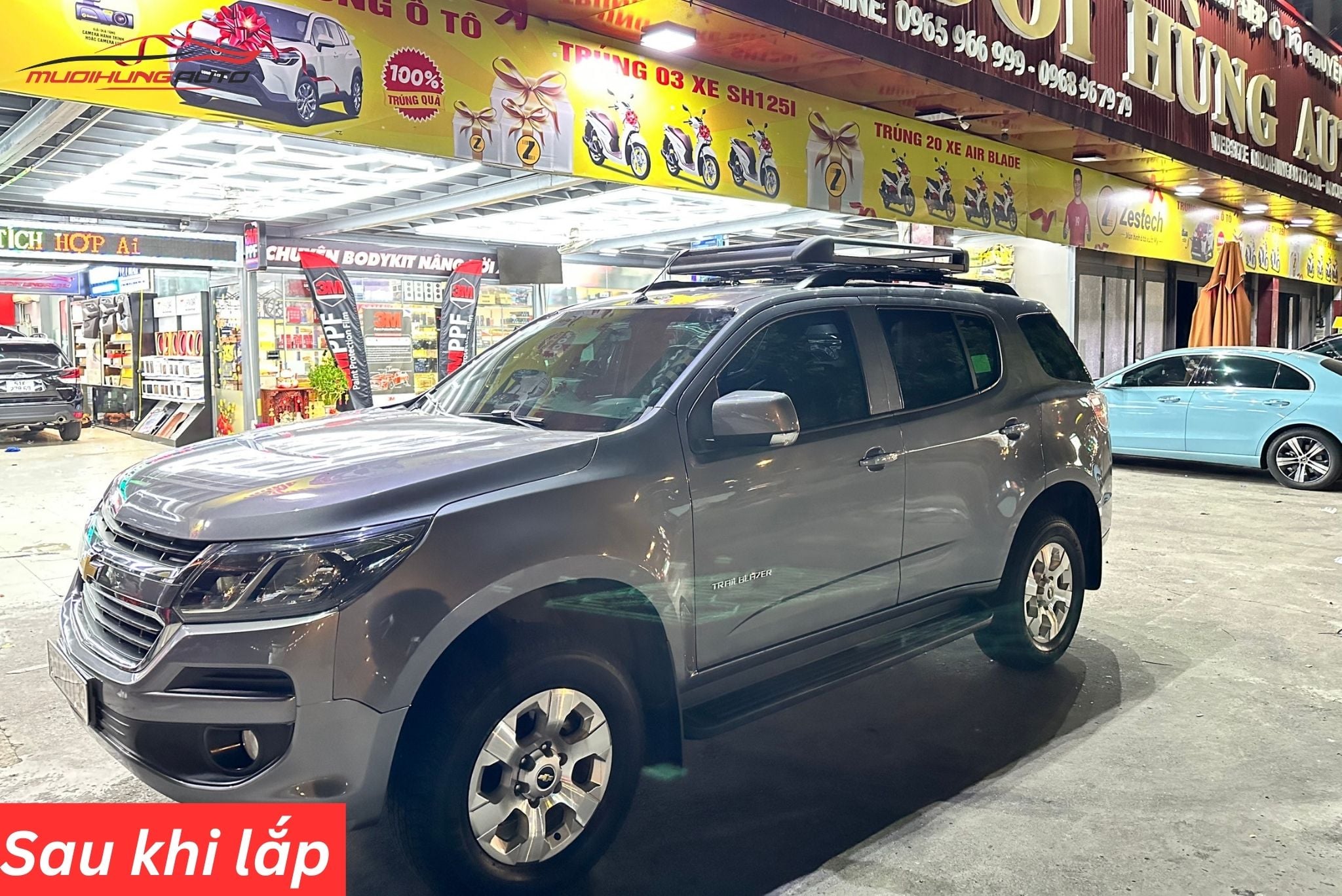 Sau khi lắp baga mui xe Chevrolet Trailblazer