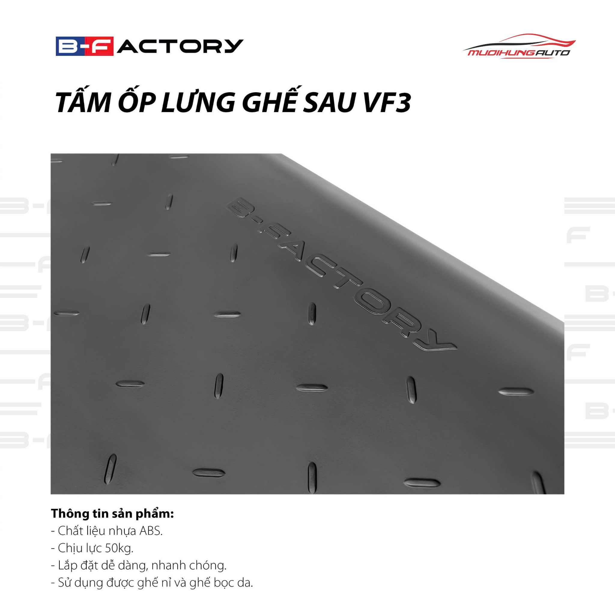Tấm ốp lưng ghế sau xe Vinfast VF3 B-Factory