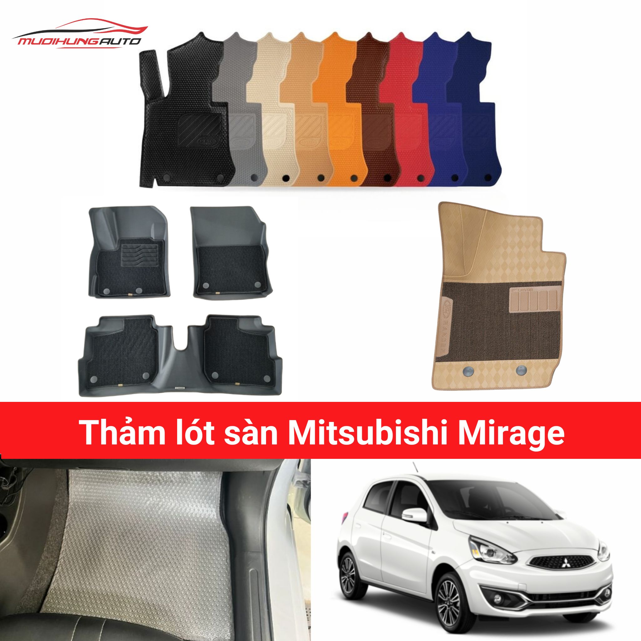 Thảm lót sàn Mitsubishi Mirage