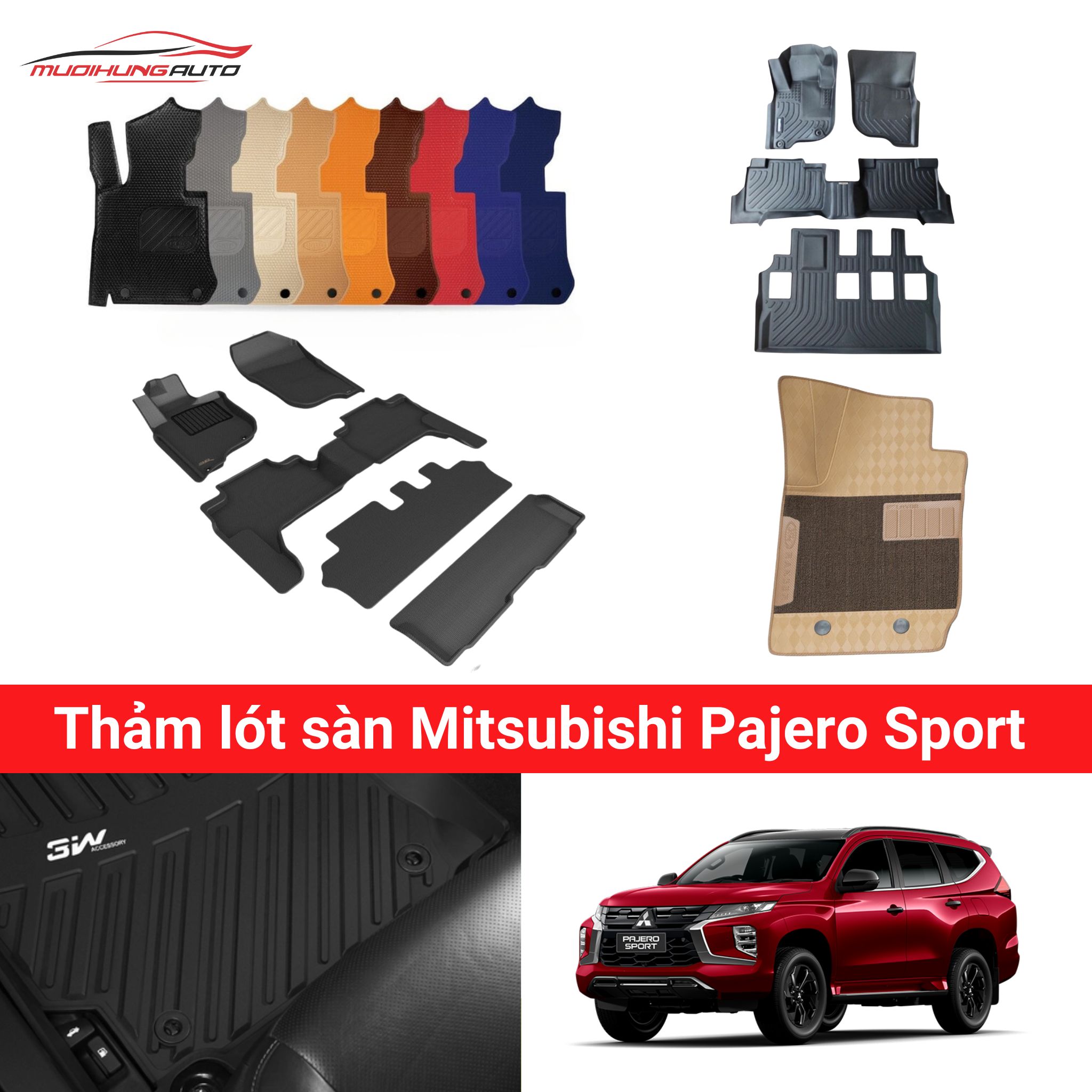 Thảm lót sàn Mitsubishi Pajero Sport