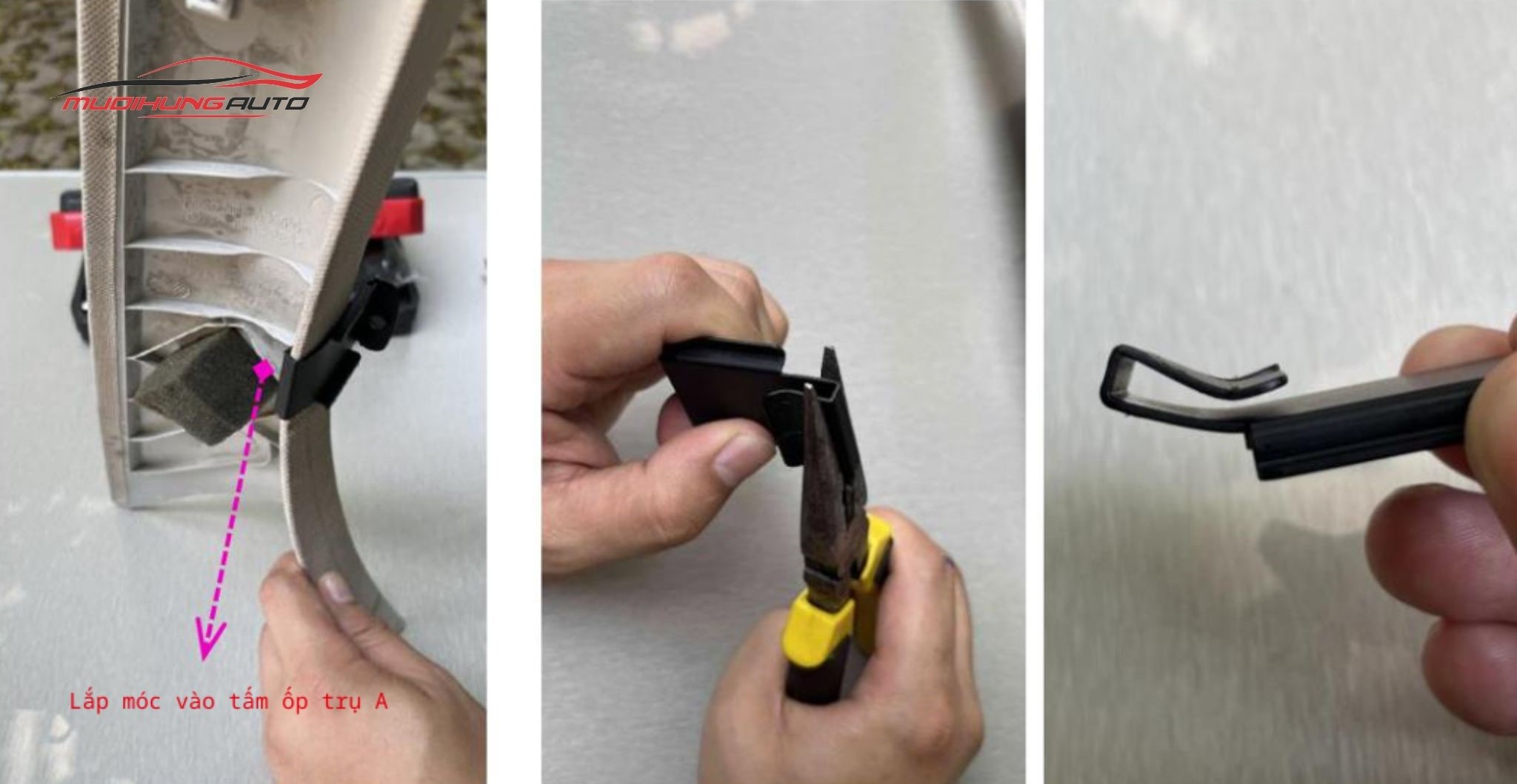 Tháo tấm ốp trụ A