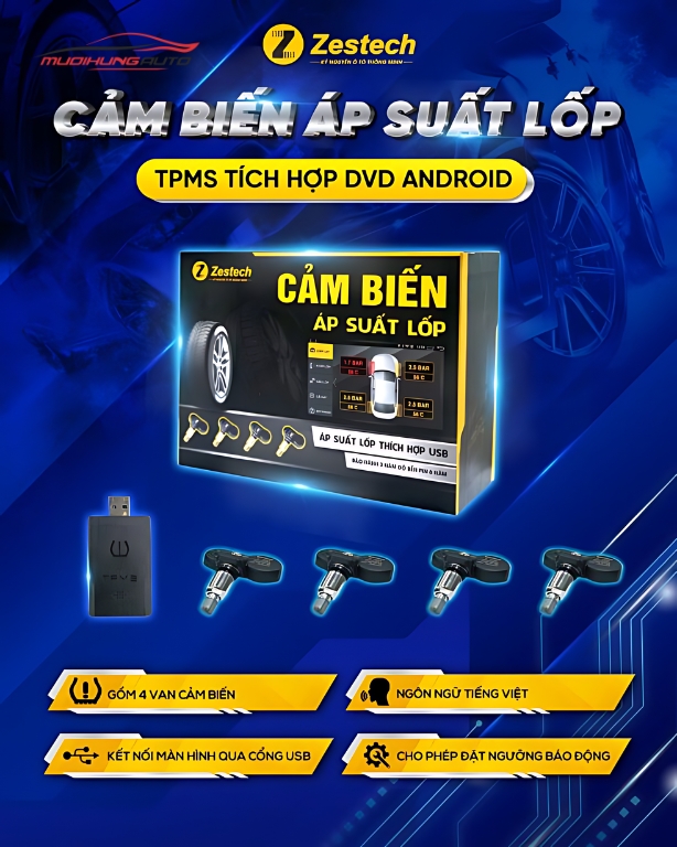 TPMS Zestech tích hợp màn hình android