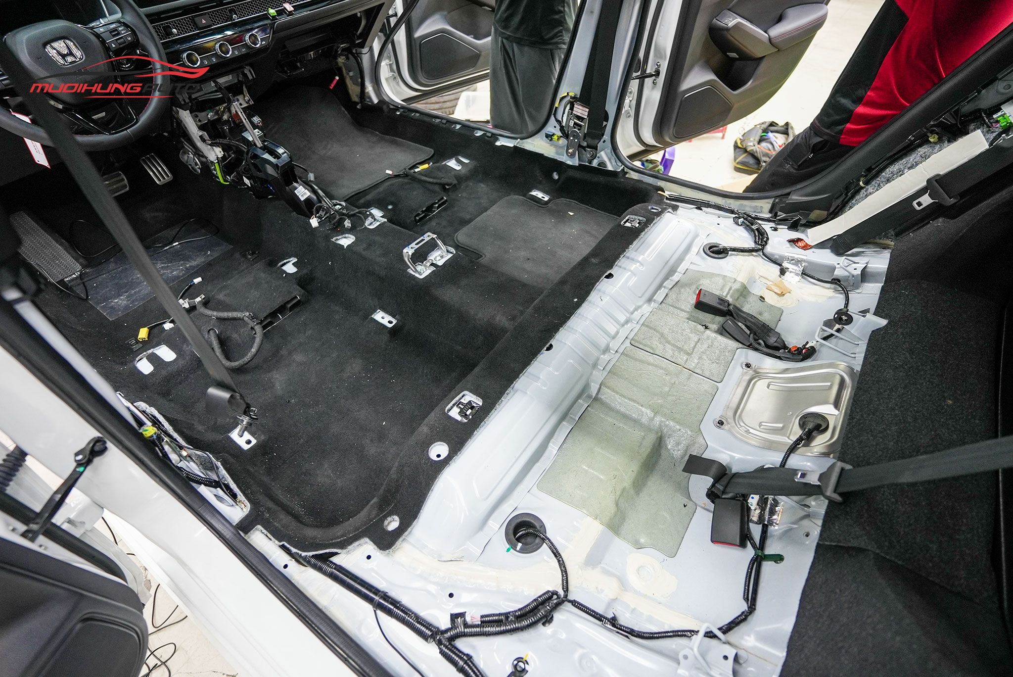 Trước khi bọc sàn Lavor cho ô tô Honda Civic