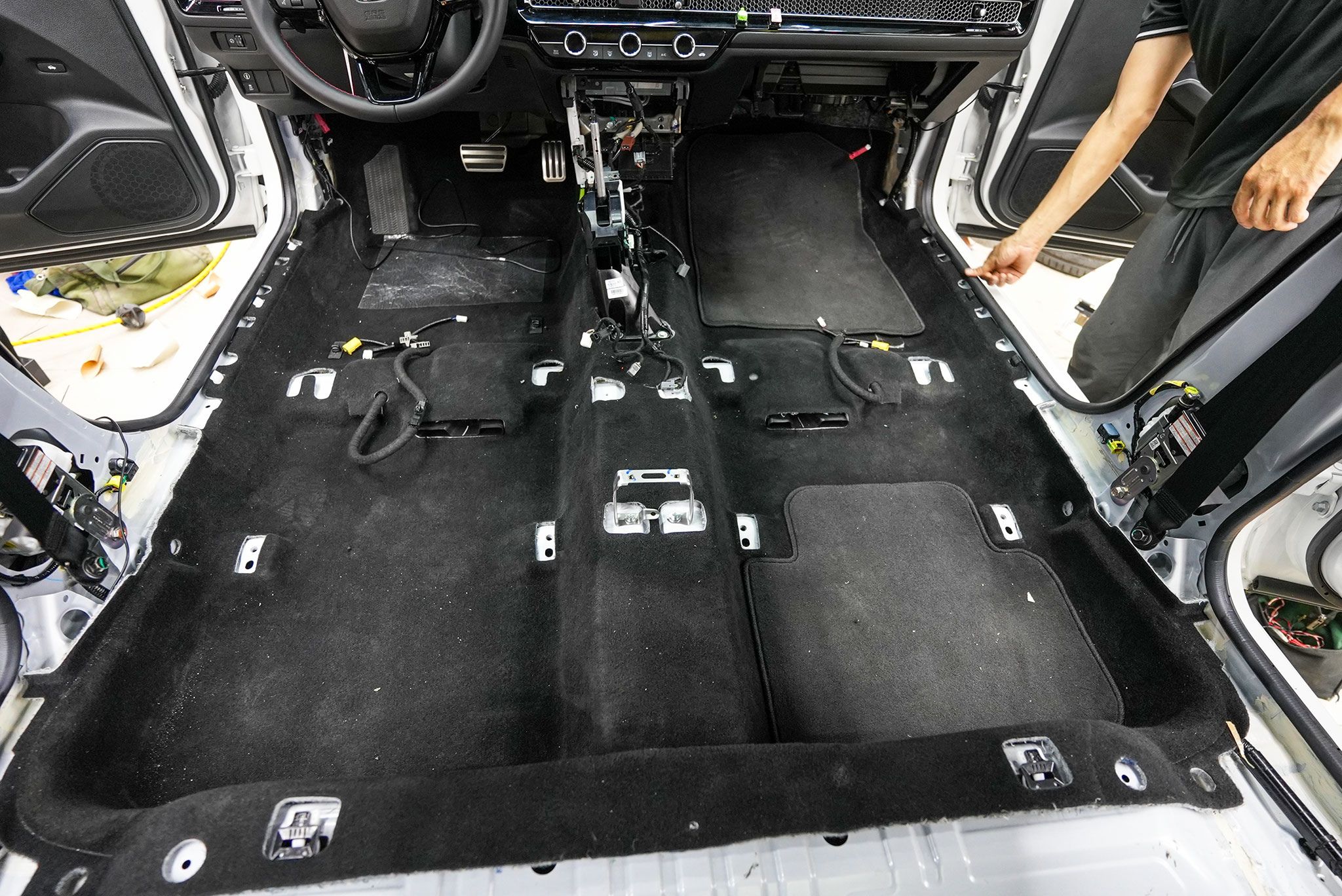 Trước khi bọc sàn Lavor cho xe Honda Civic