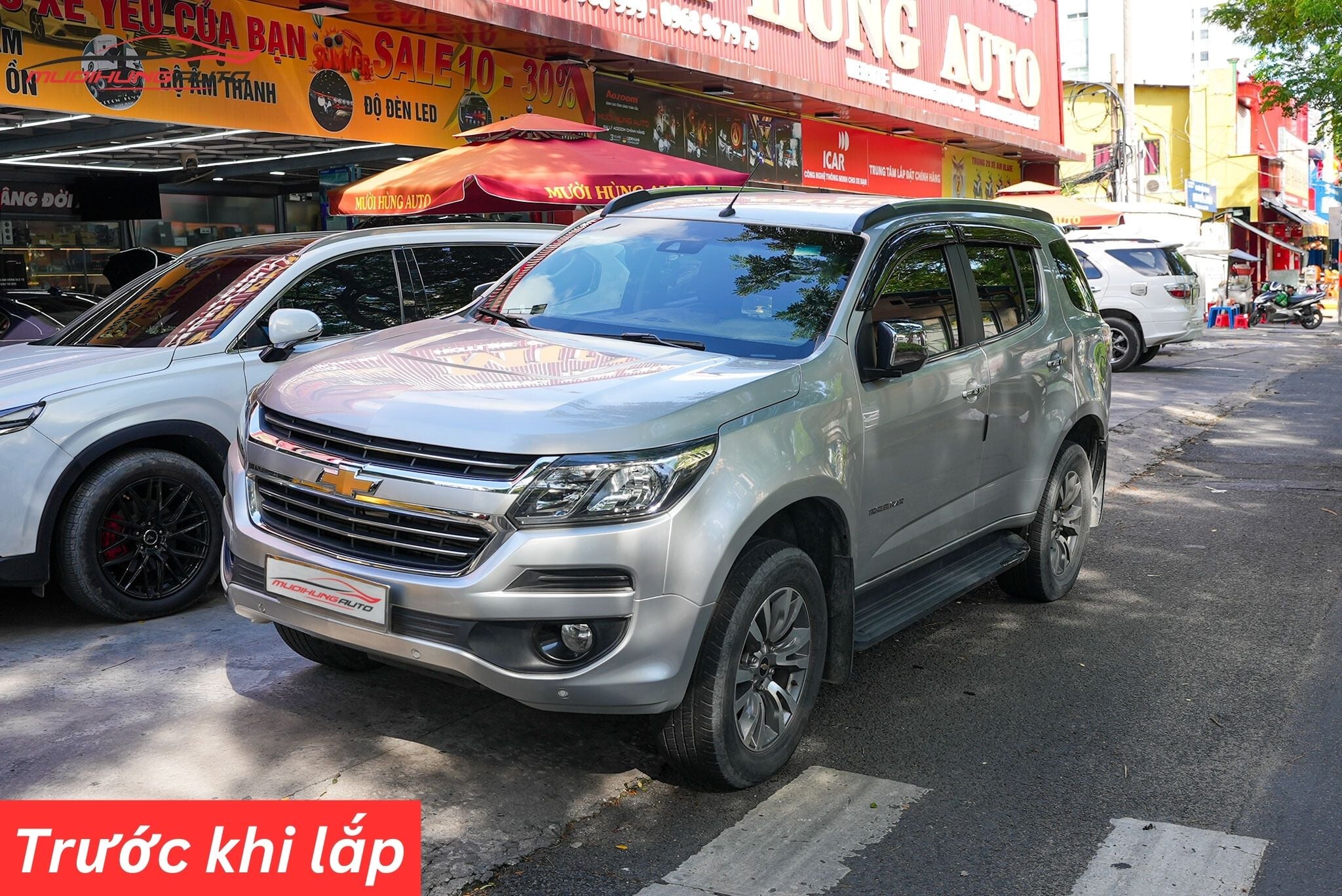 Trước khi lắp baga mui xe Chevrolet Trailblazer