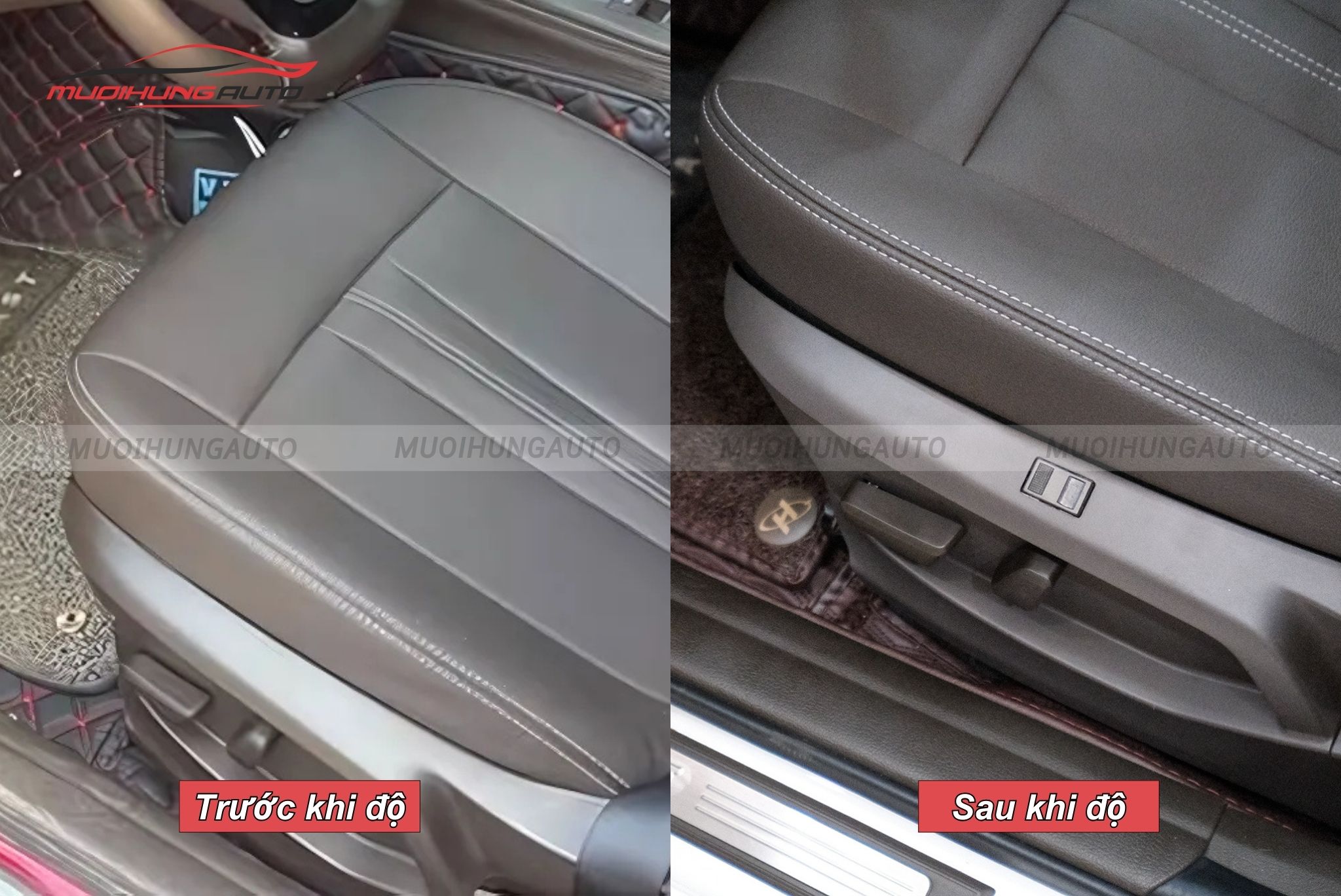 Trước và sau khi độ ghế chỉnh điện ô tô Vinfast Lux A2.0