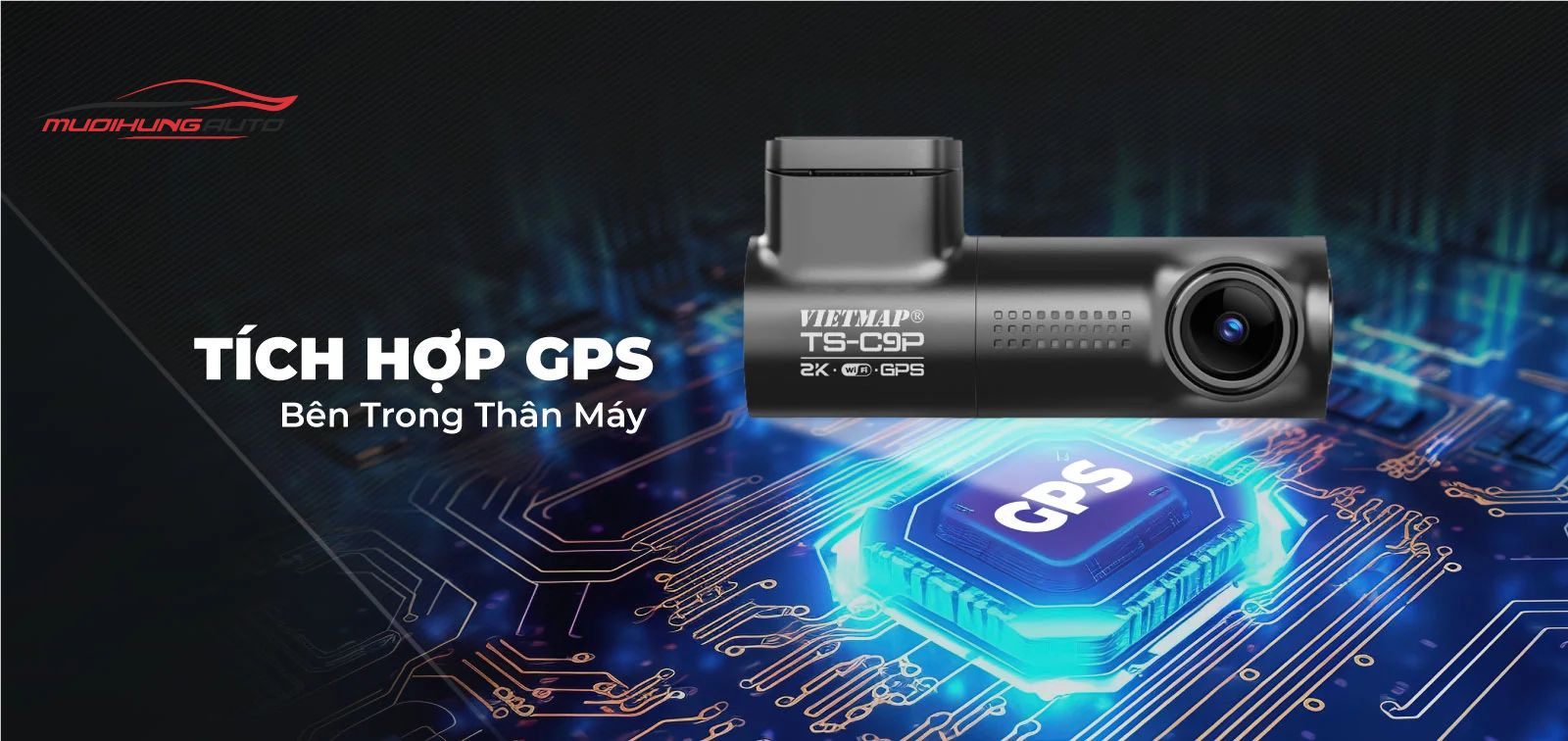 TS-C9P tích hợp GPS bên trong thân máy