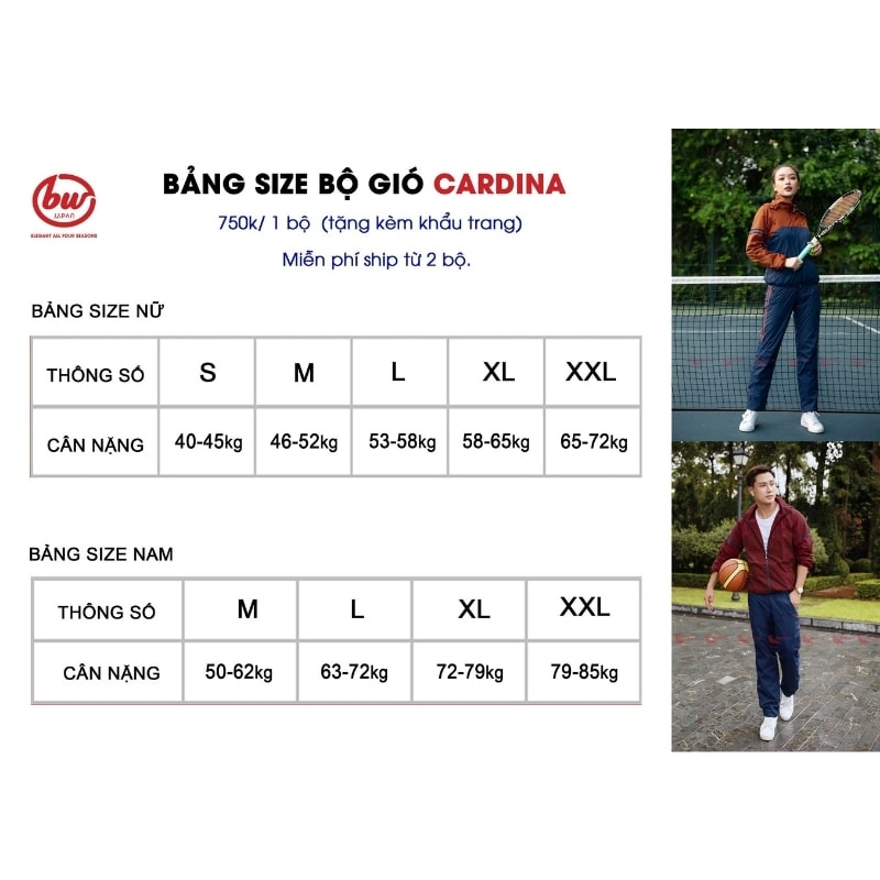 Bộ gió nữ Cardina - chất lượng - thời trang