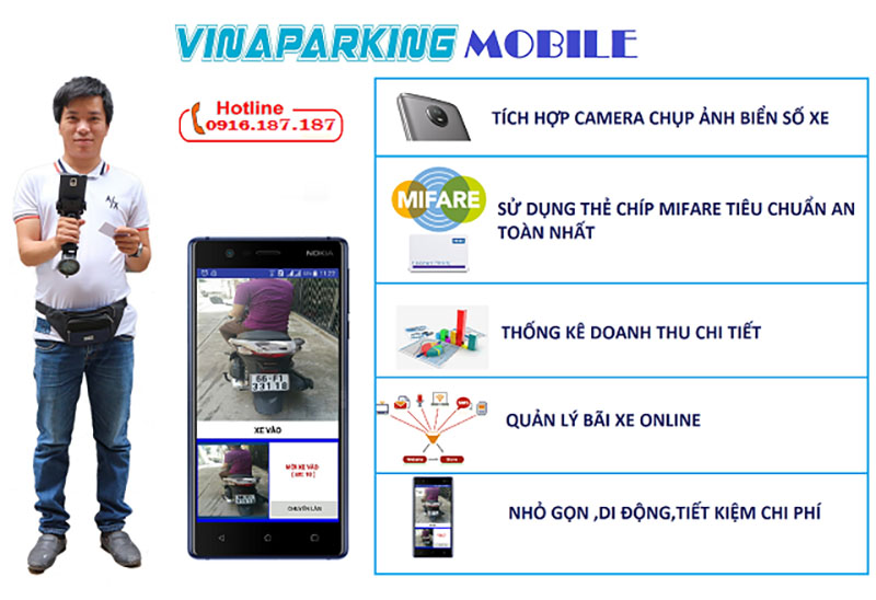 Máy Giữ Xe Thông Minh Cầm Tay Vinaparking Mobile giá rẻ