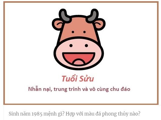 Sinh năm 1985 mệnh gì? Hợp với màu đá phong thủy nào?
